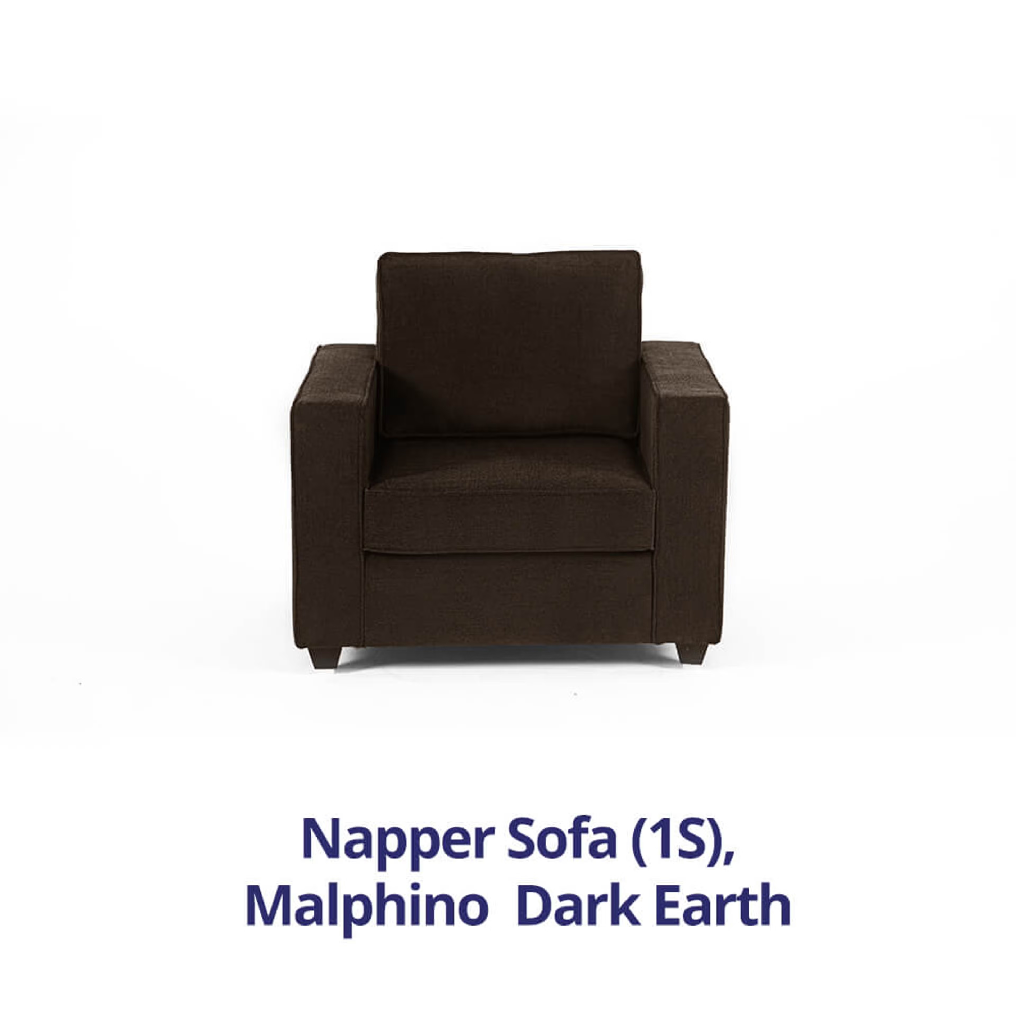 Wakefit Napper Sofa - Single Seater Regular, Without Storage, 1, Dark Earth
