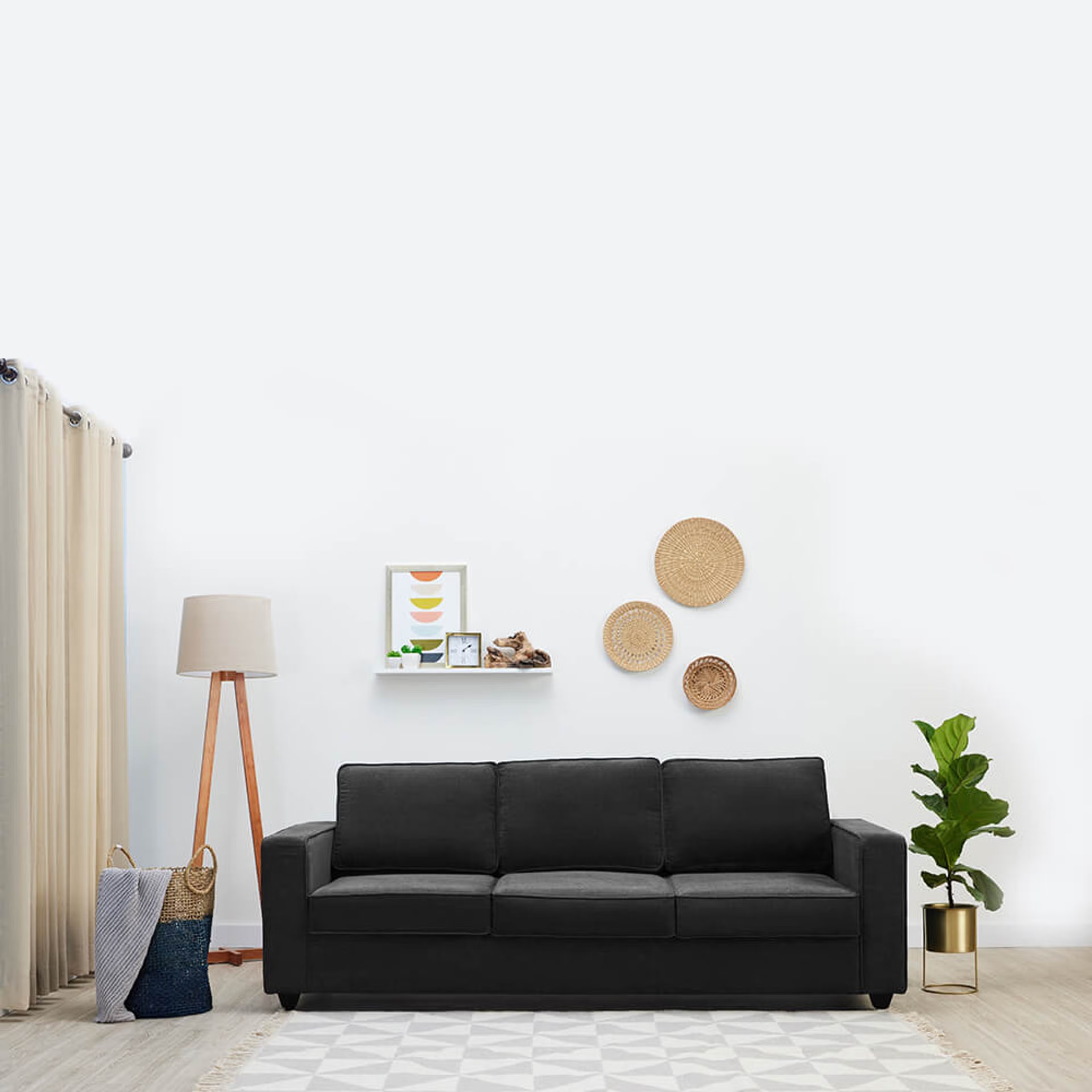 Wakefit Napper Sofa - Two Seater Regular, Without Storage, 2, Smoke Grey