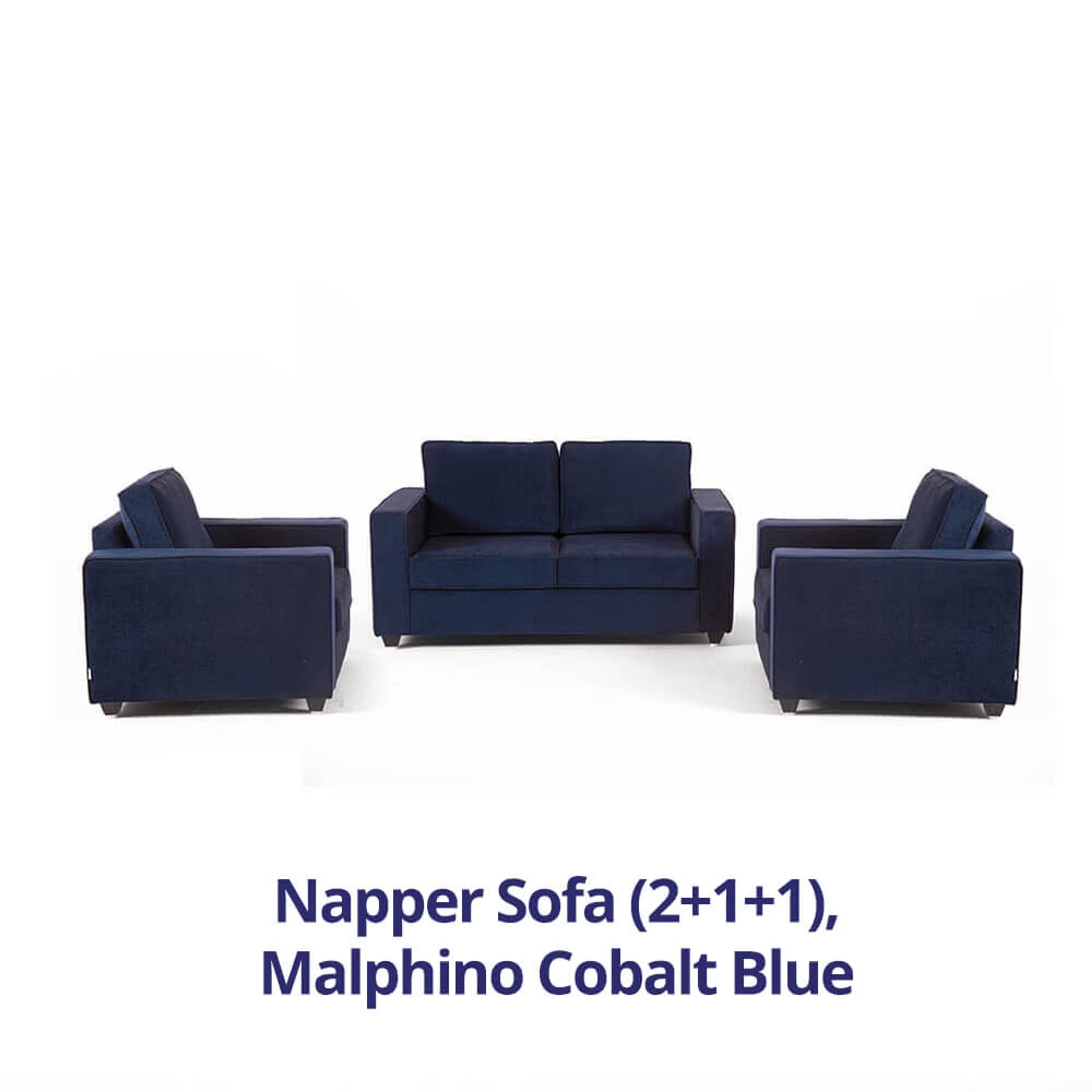 Home 45 Wakefit Napper Sofa Set (2+1+1) Regular, Without Storage, 2+1+1, Cobalt Blue