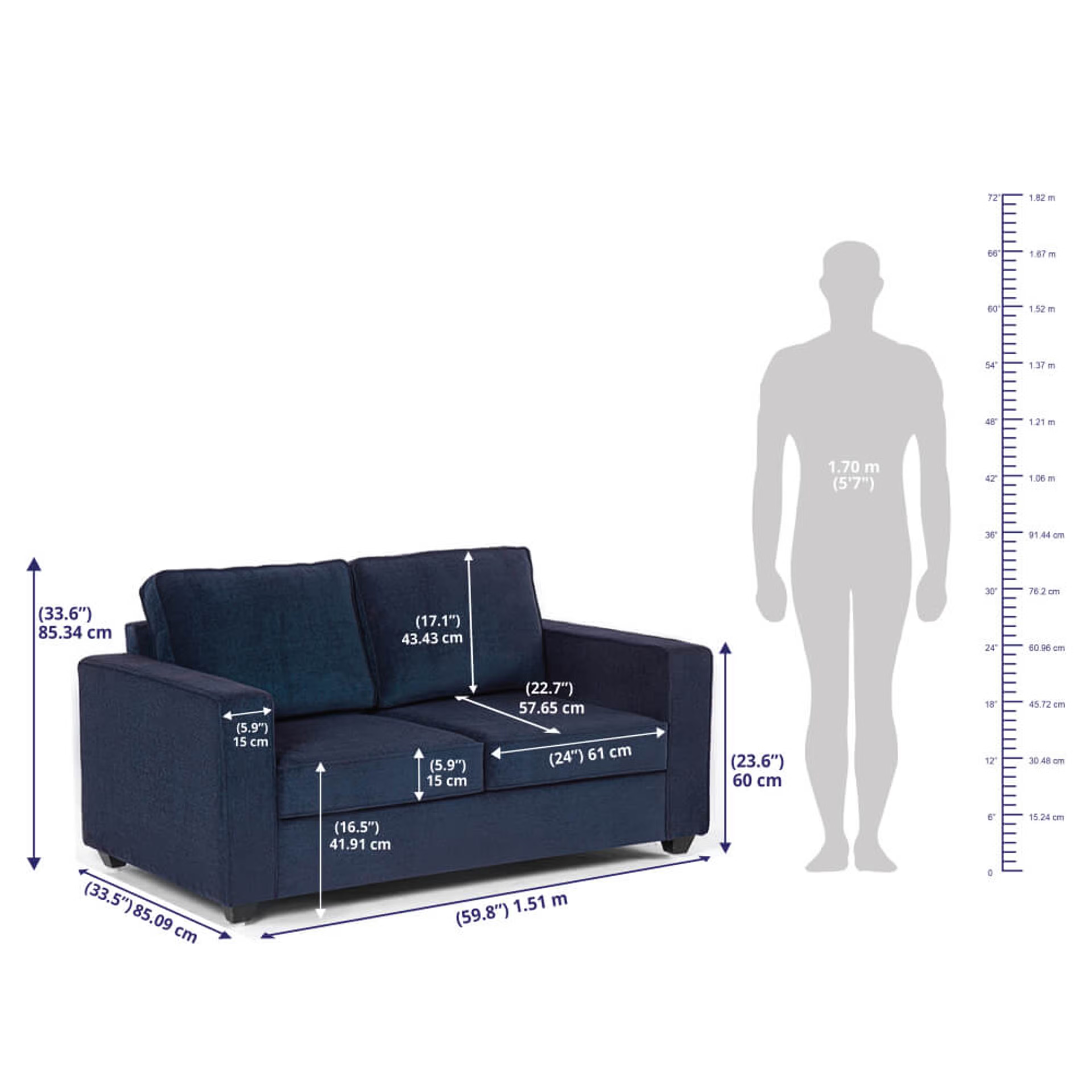 Wakefit Napper Sofa Set (2+1+1) Regular, Without Storage, 2+1+1, Cobalt Blue 7 Wakefit Napper Sofa Set (2+1+1) Regular, Without Storage, 2+1+1, Cobalt Blue