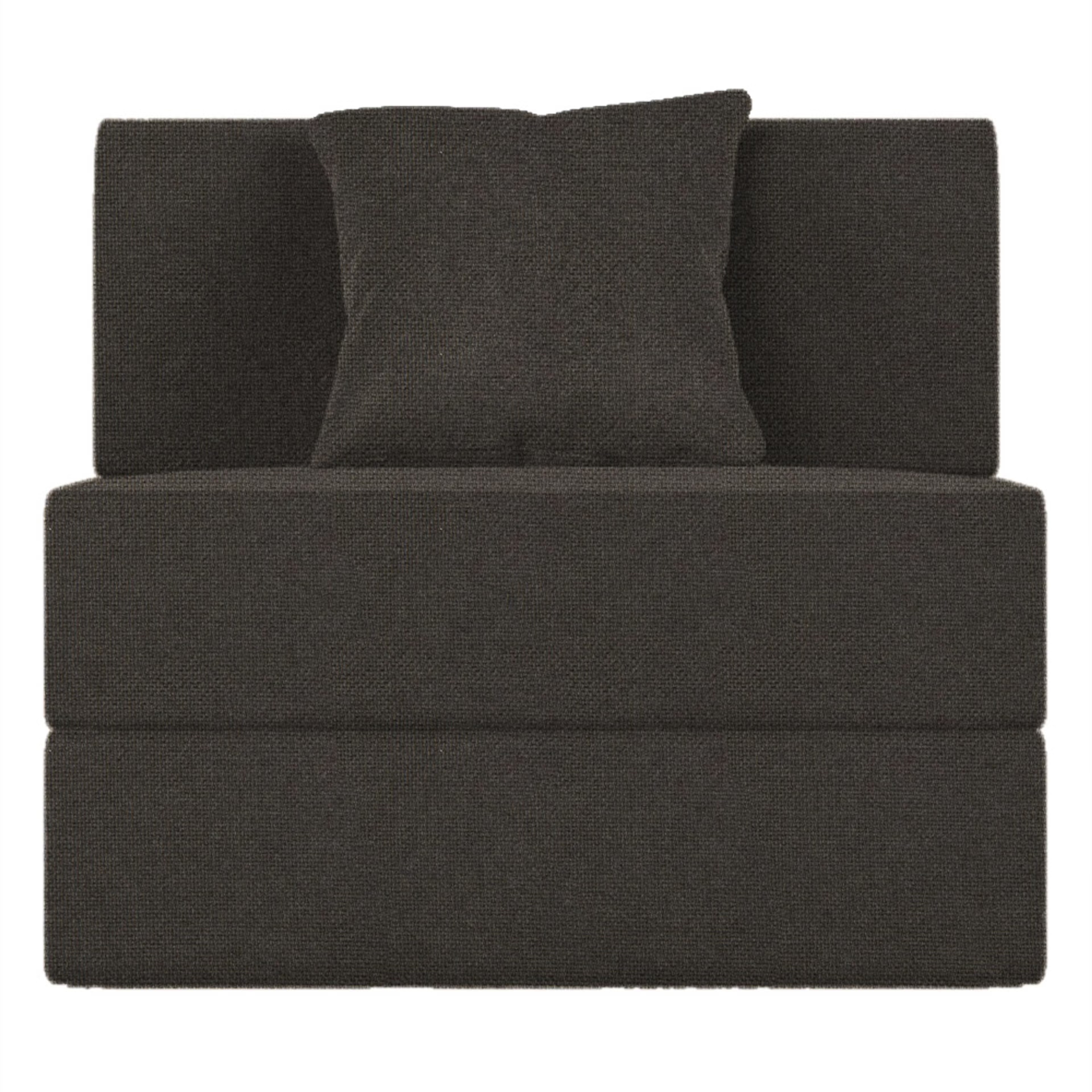 Home 36 Wakefit Flipper Sofa cum Bed - One Seater, Omega Ash Grey Regular, 7.5 Thickness, Single Seater, Omega Ash Grey