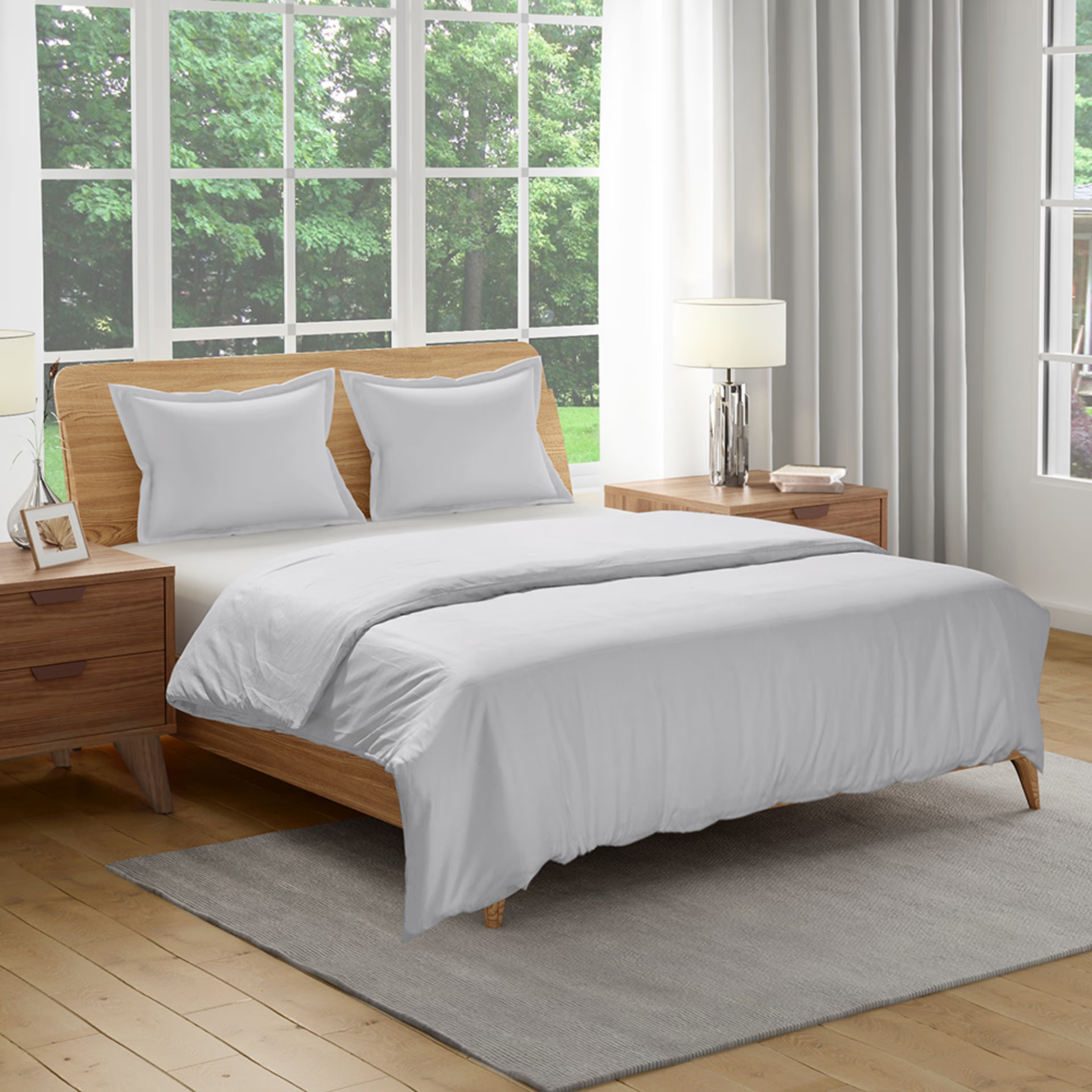 Duvet Cover | Cover for Comforter, Razzai and Duvet with 1 Pillow Cover Super Soft mirco, Grey, Single 90"x60" 3 Duvet Cover | Cover for Comforter, Razzai and Duvet with 1 Pillow Cover Super Soft mirco, Grey, Single 90"x60"