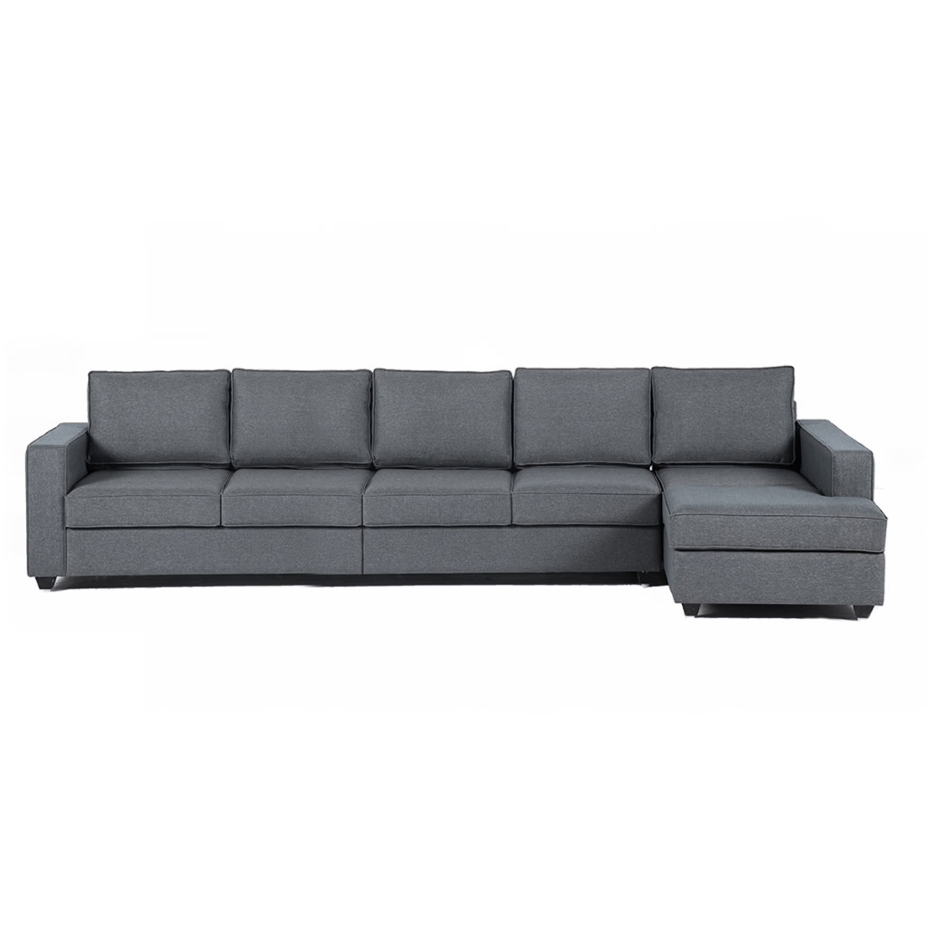 Wakefit Napper L Shape Sofa Set (4 Seater + Right Aligned Chaise) Sectional, Without Storage, 4 + Right Aligned Chaise, Omega Blue