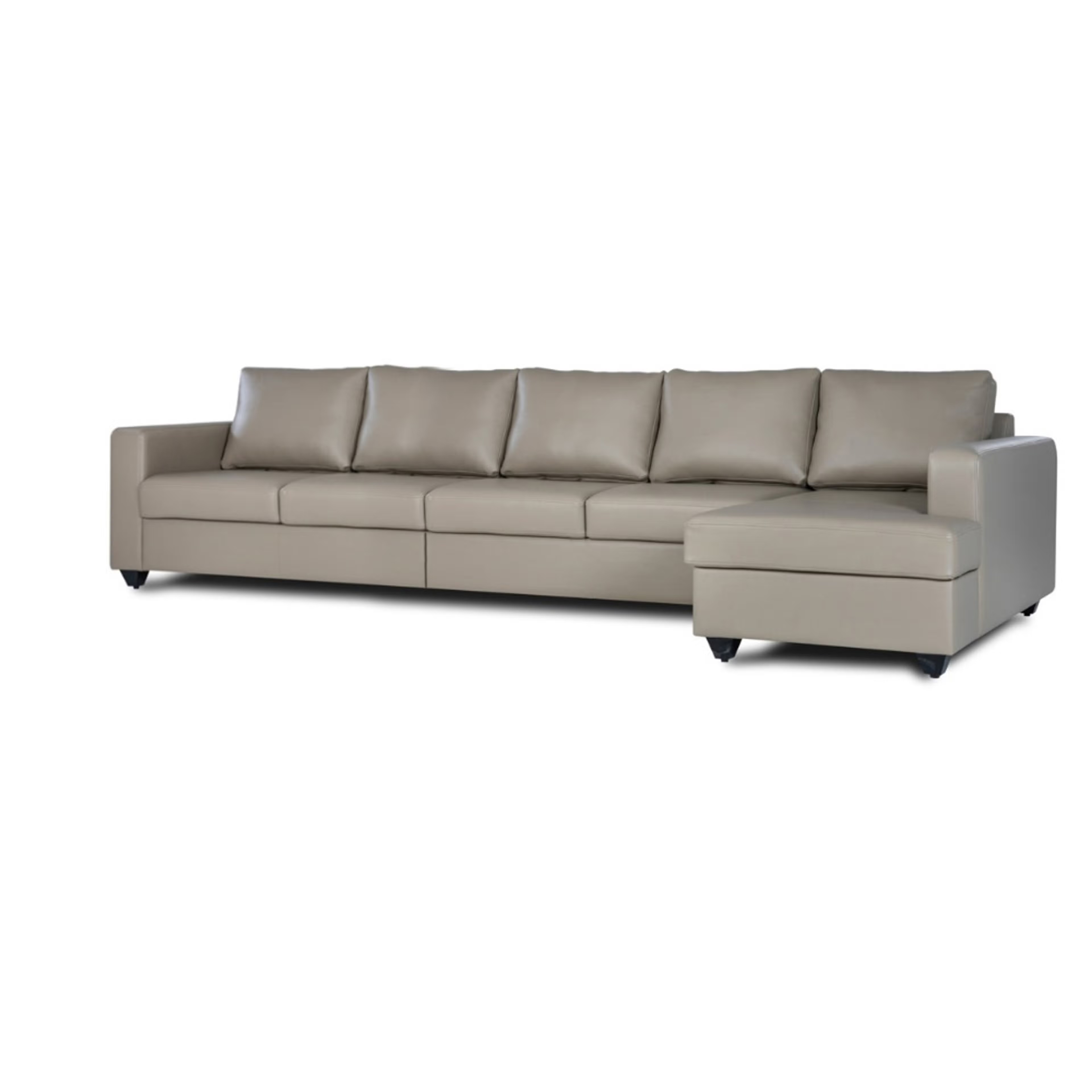 Home 25 Wakefit Napper L Shape Sofa Set (4 Seater + Right Aligned Chaise) Sectional, Without Storage, 4 + Right Aligned Chaise, Cappuccino