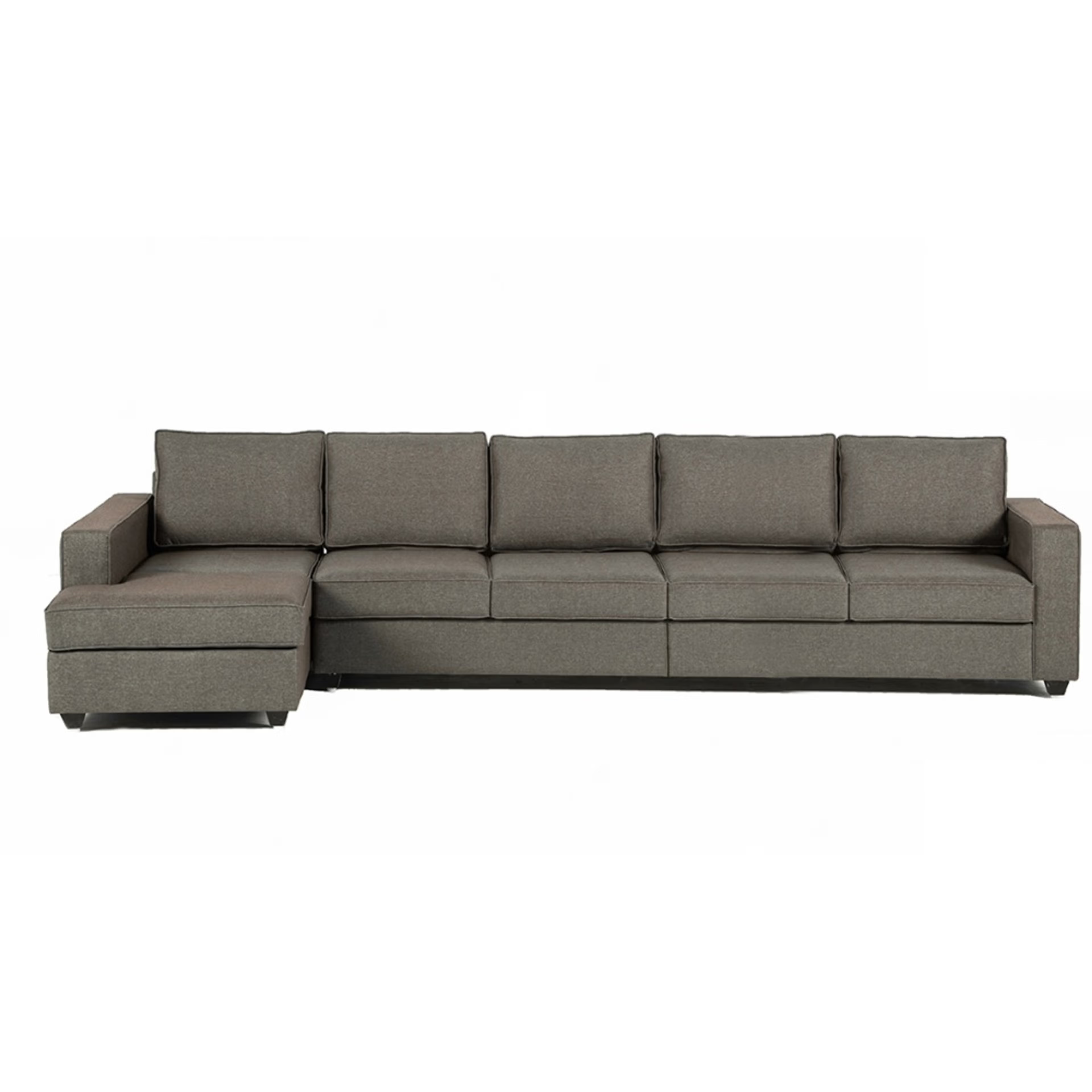 Home 27 Wakefit Napper L Shape Sofa Set (4 Seater + Left Aligned Chaise) Sectional, Without Storage, 4 + Left Aligned Chaise, Omega Grey