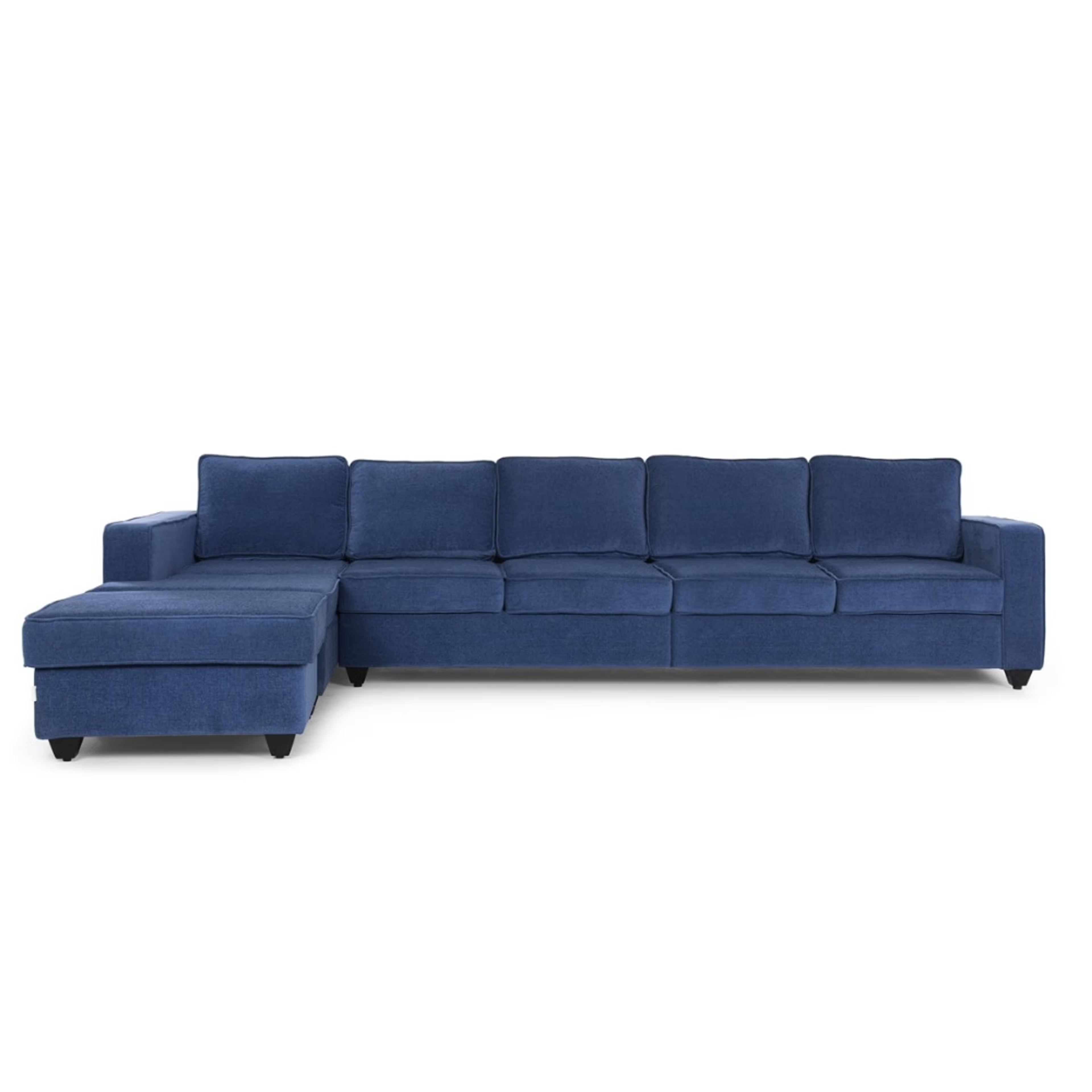 Home 29 Wakefit Napper L Shape Sofa Set (4 Seater + Left Aligned Chaise) Sectional, Without Storage, 4 + Left Aligned Chaise, Cobalt Blue