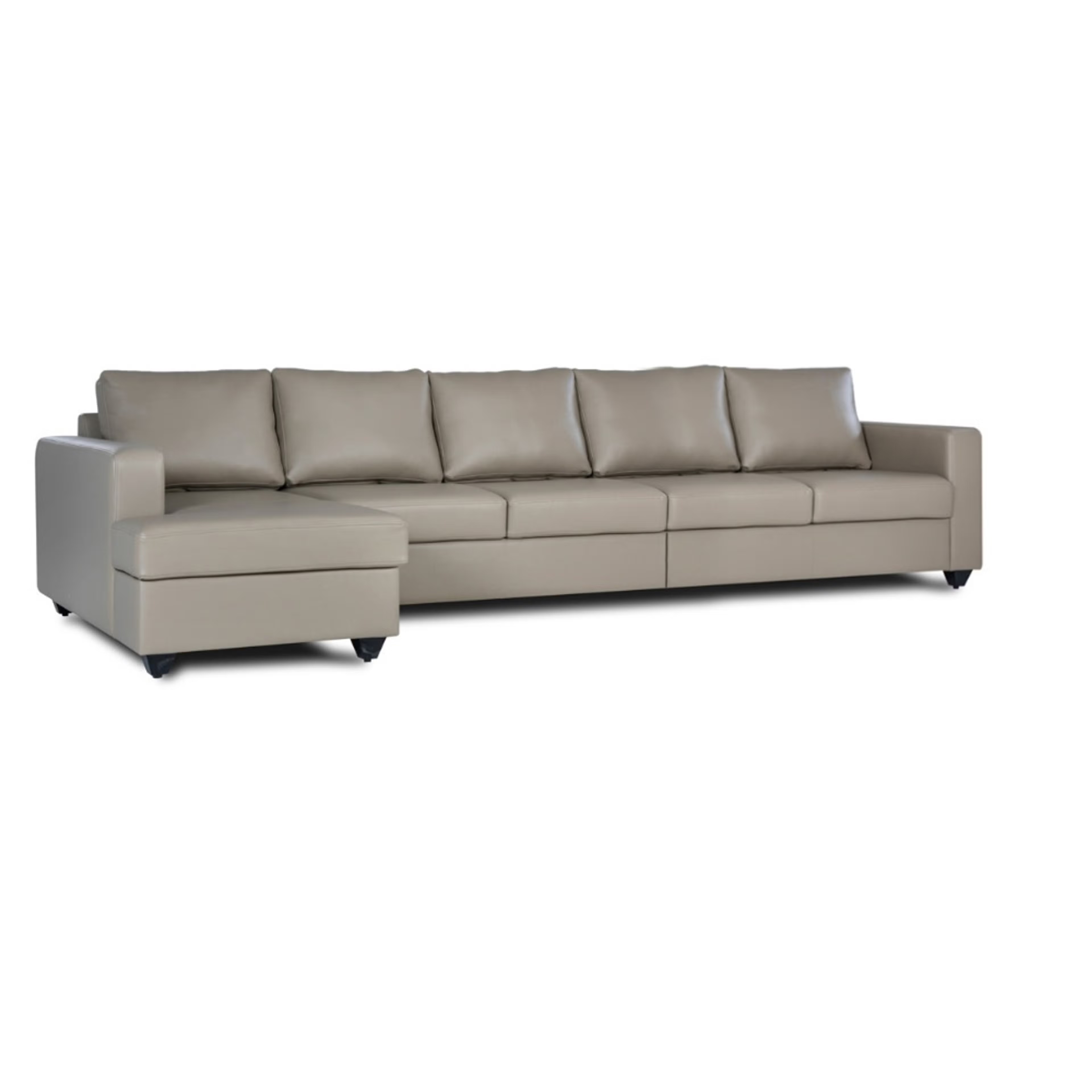 Wakefit Napper L Shape Sofa Set (4 Seater + Left Aligned Chaise) Sectional, Without Storage, 4 + Left Aligned Chaise, Cappuccino