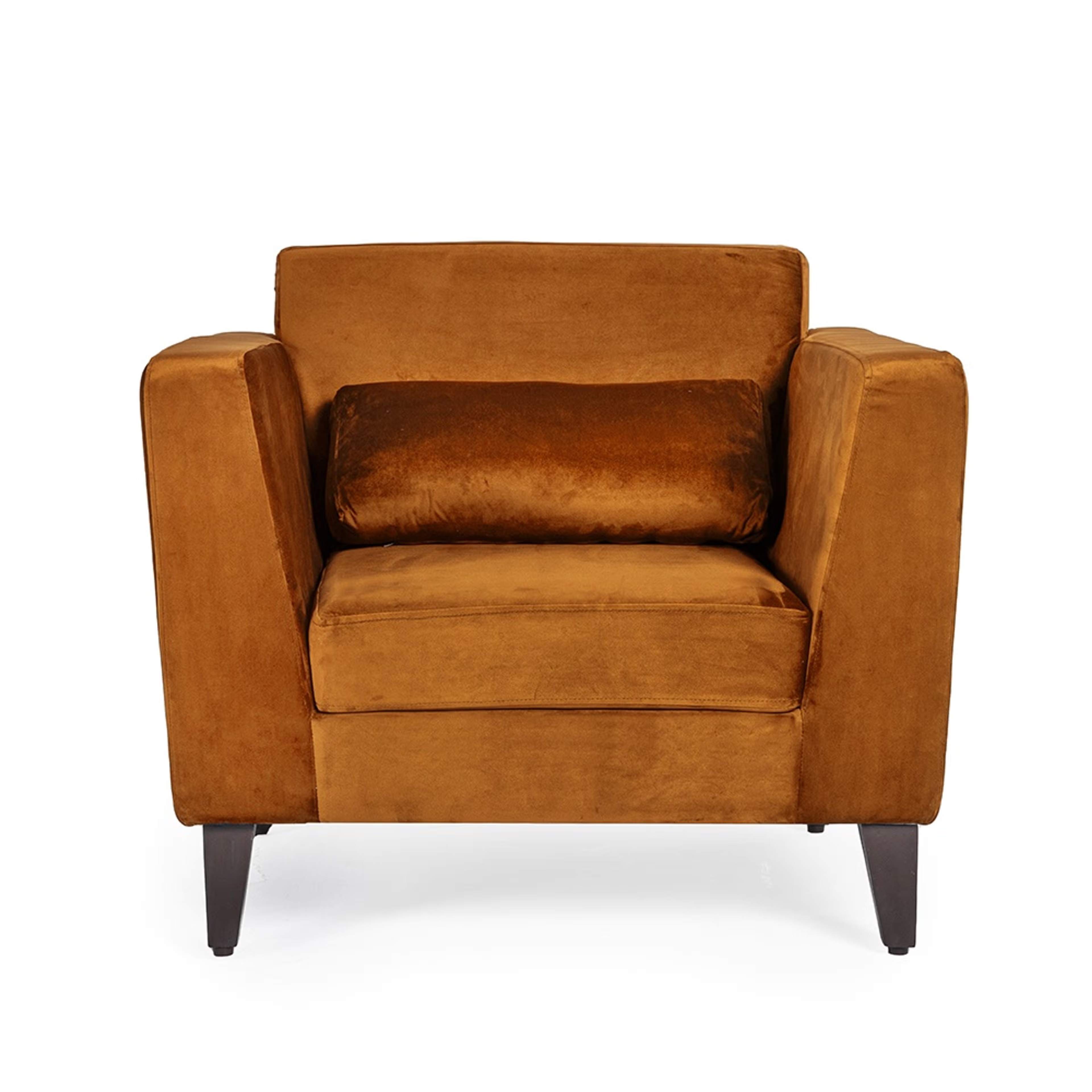 Wakefit SnoozePro Sofa - Single Seater - Velvet Amber Regular, 1 Seater, Amber