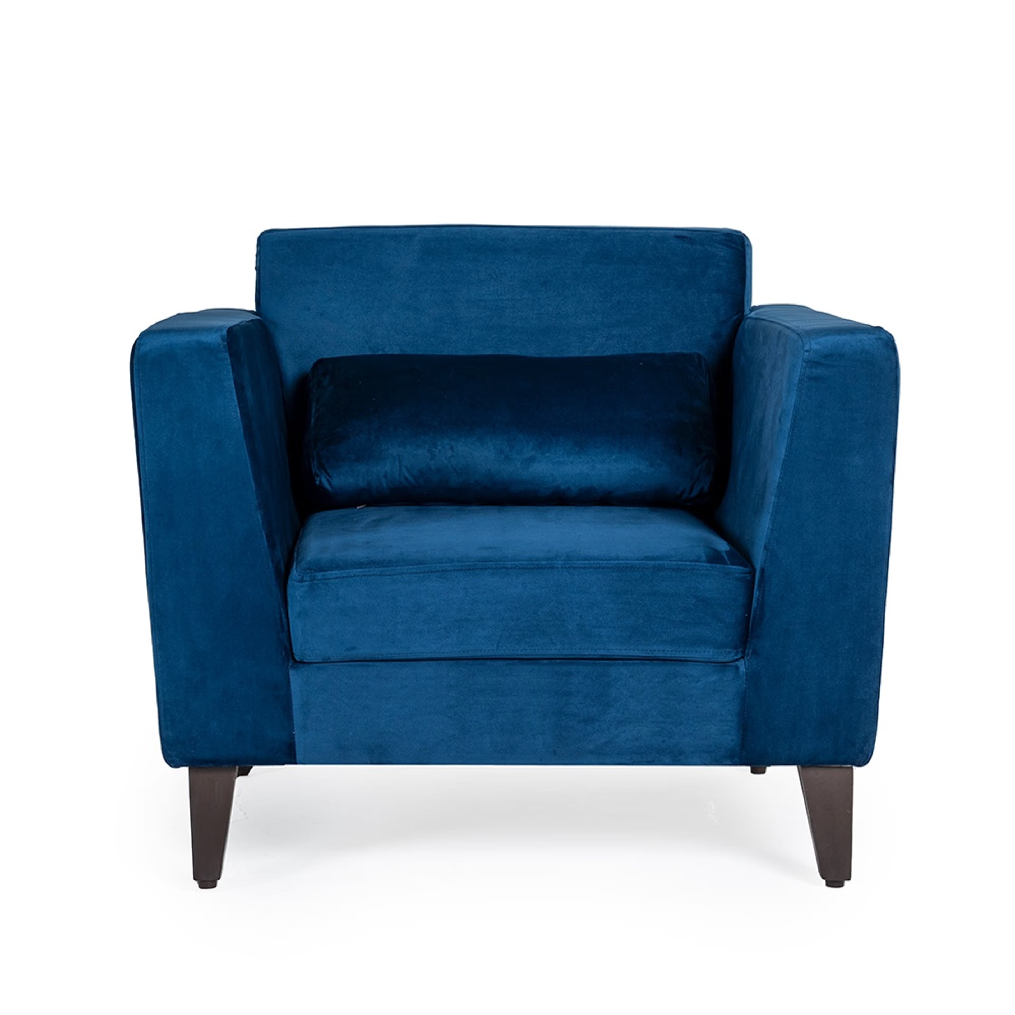 Wakefit SnoozePro Sofa - Single Seater - Velvet Blue Regular, 1 Seater, Blue