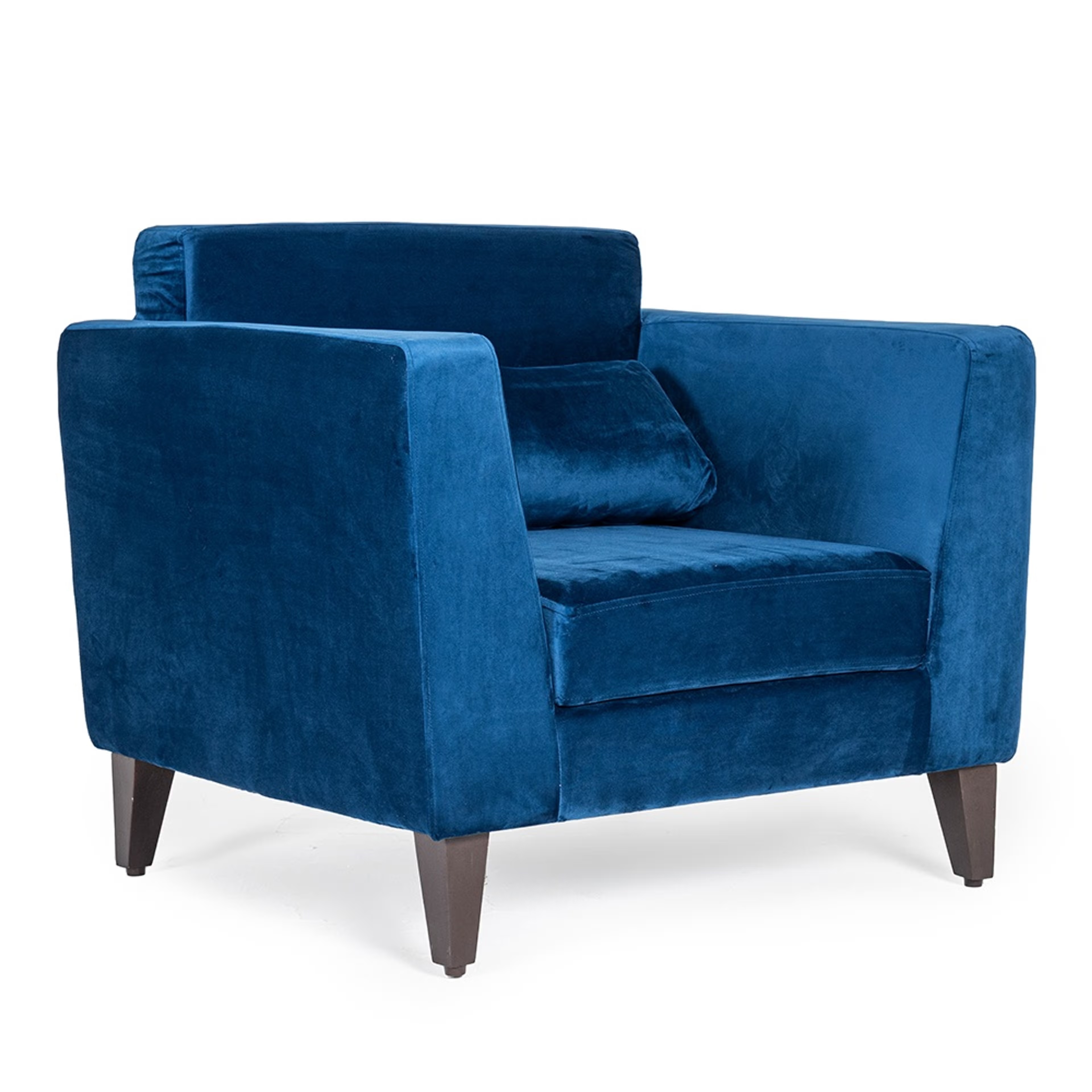 Wakefit SnoozePro Sofa - Single Seater - Velvet Blue Regular, 1 Seater, Blue