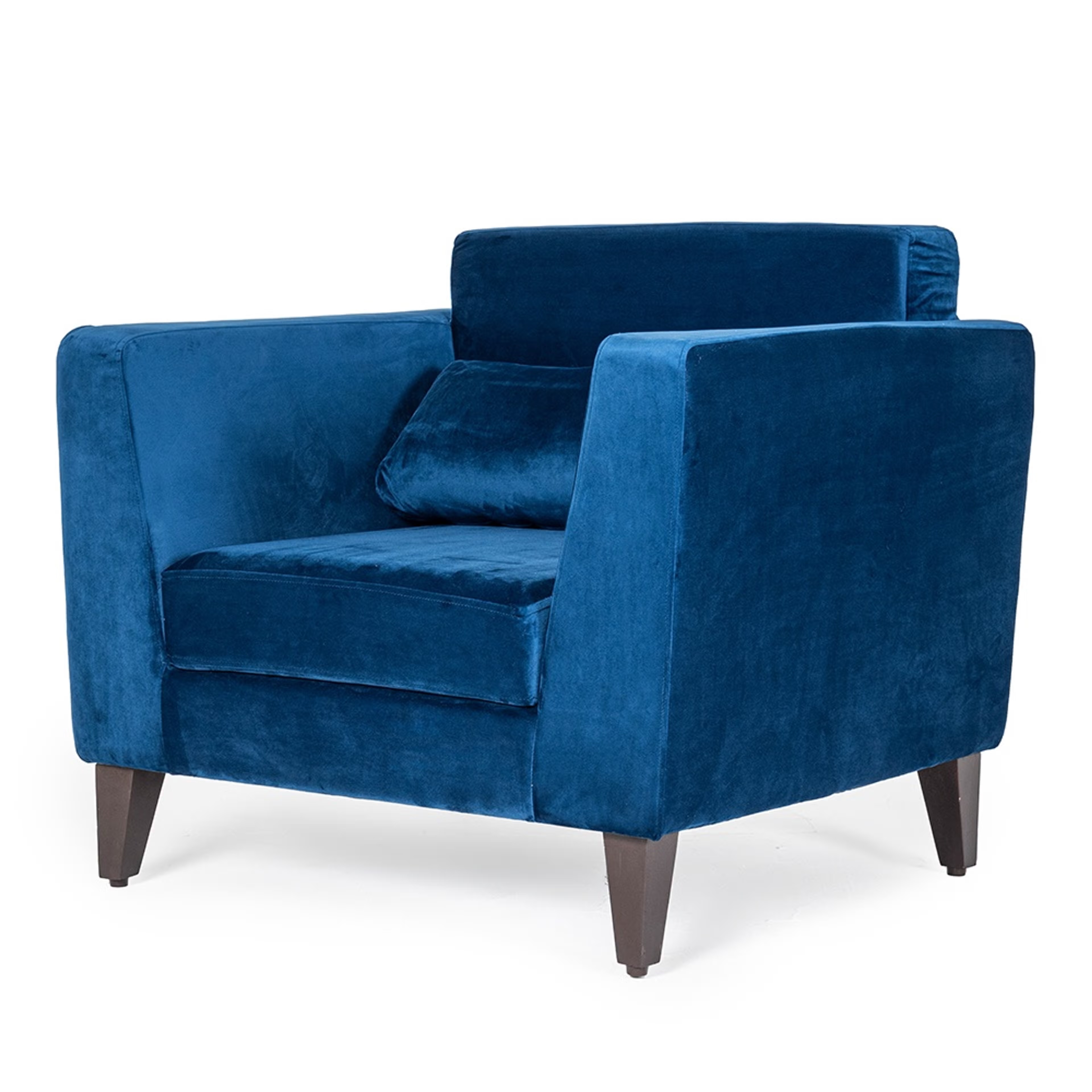 Wakefit SnoozePro Sofa - Single Seater - Velvet Blue Regular, 1 Seater, Blue 4 Wakefit SnoozePro Sofa - Single Seater - Velvet Blue Regular, 1 Seater, Blue