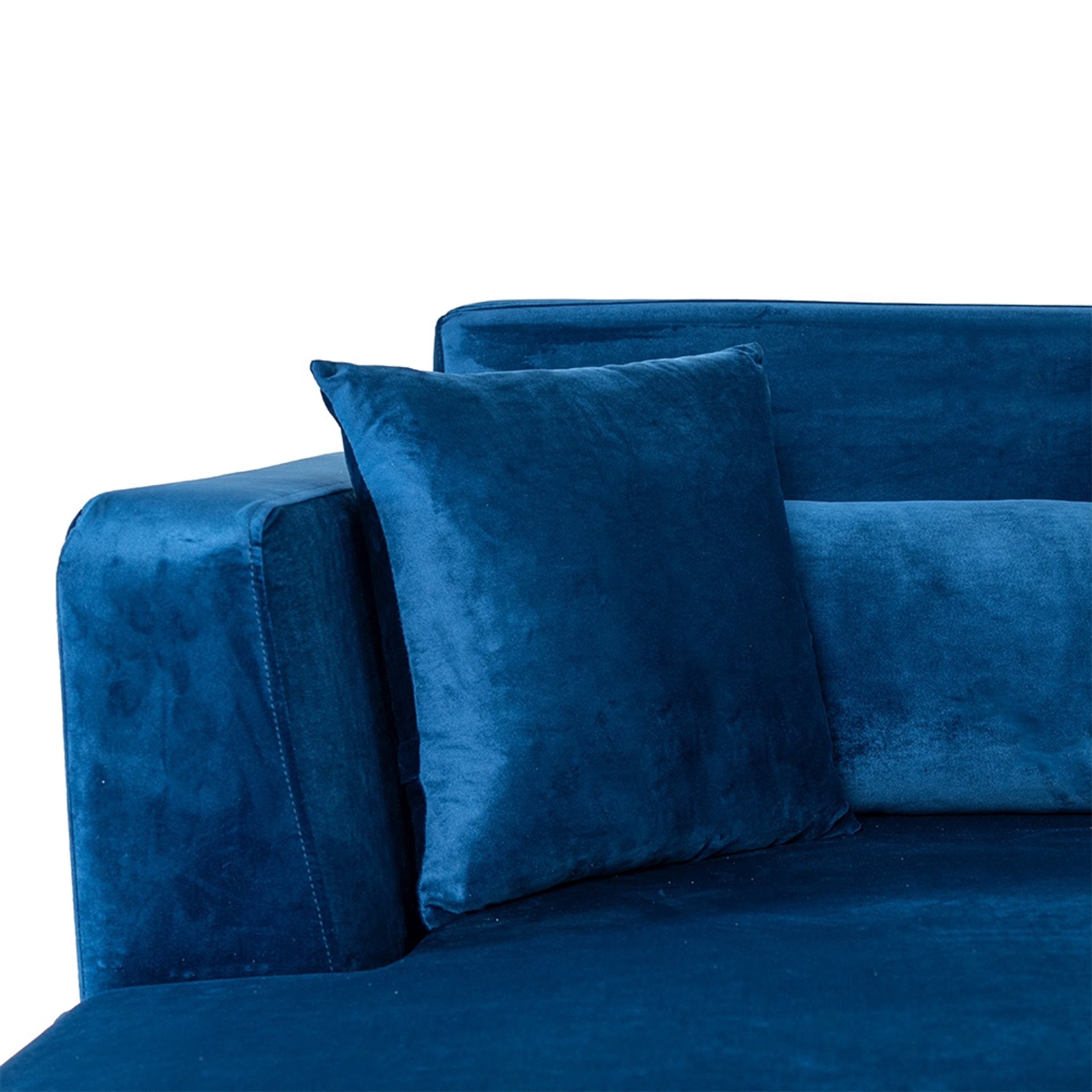 Wakefit SnoozePro Sofa - Single Seater - Velvet Blue Regular, 1 Seater, Blue 5 Wakefit SnoozePro Sofa - Single Seater - Velvet Blue Regular, 1 Seater, Blue