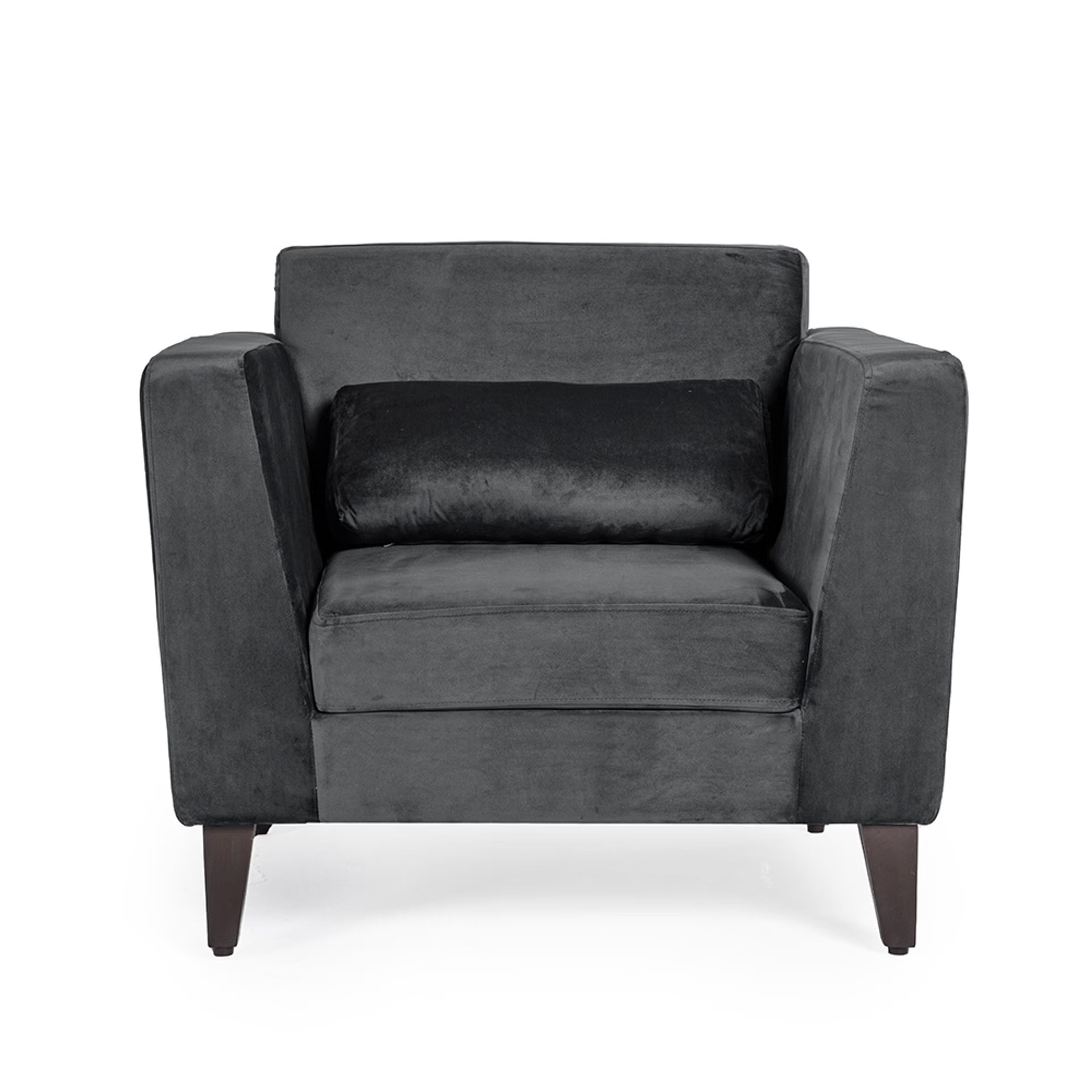 Wakefit SnoozePro Sofa - Single Seater - Velvet Space Grey Regular, 1 Seater, Space Grey