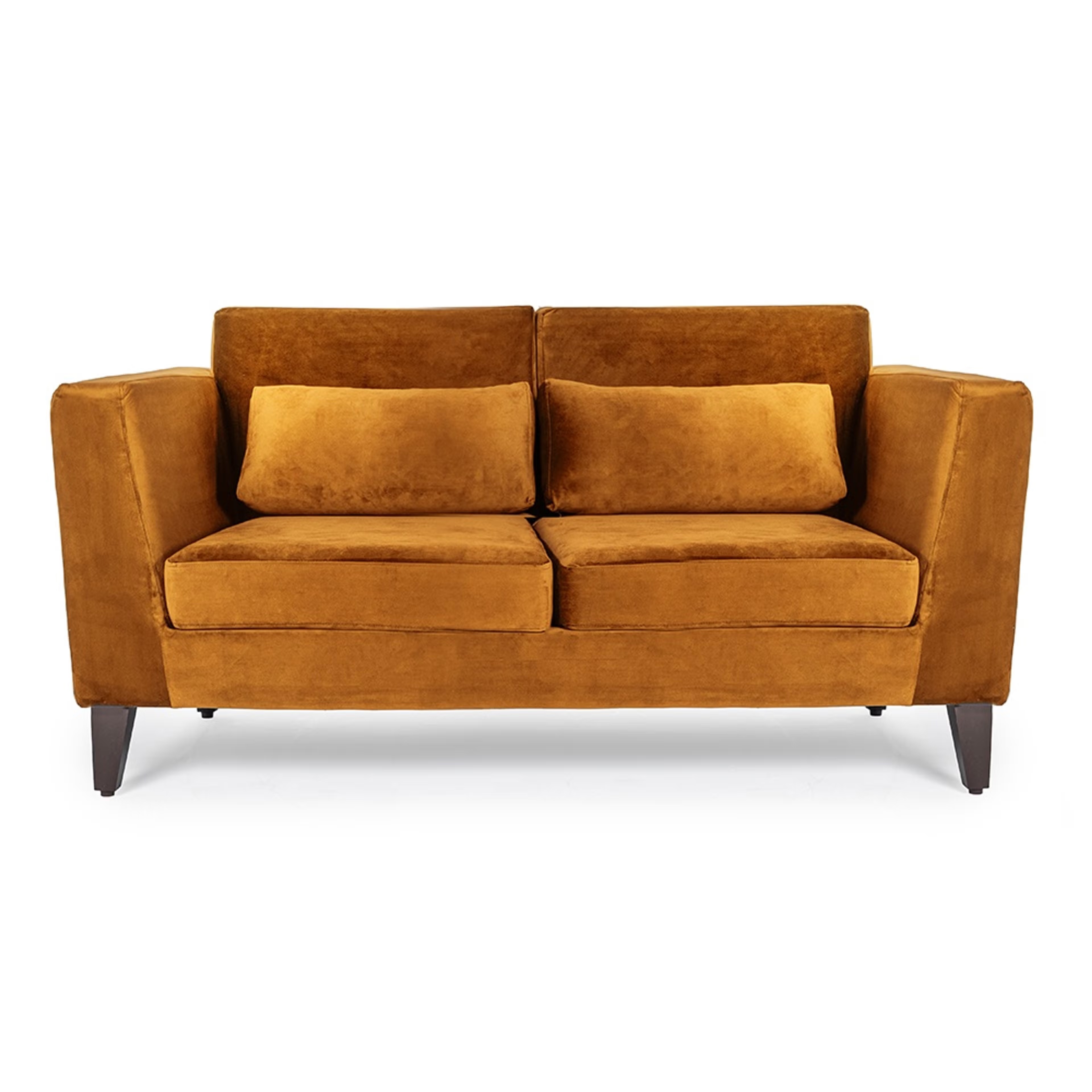 Home 39 Wakefit SnoozePro Sofa Set - (2+1+1) - Velvet Amber Regular, 2 Seater + 1 Seater + 1 Seater, Amber