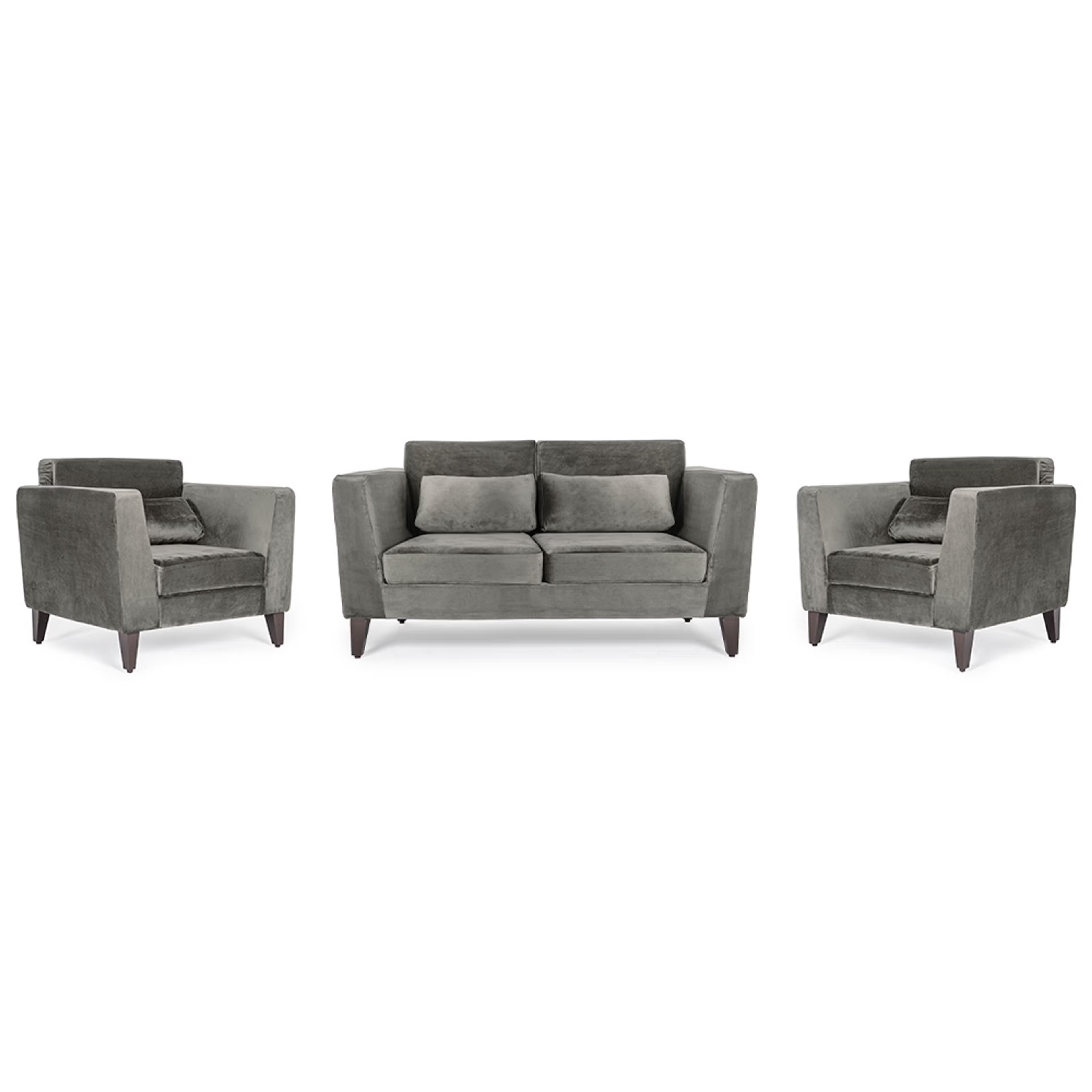 Home 25 Wakefit SnoozePro Sofa Set - (2+1+1) - Velvet Tuscan Tan Regular, 2 Seater + 1 Seater + 1 Seater, Tuscan Tan