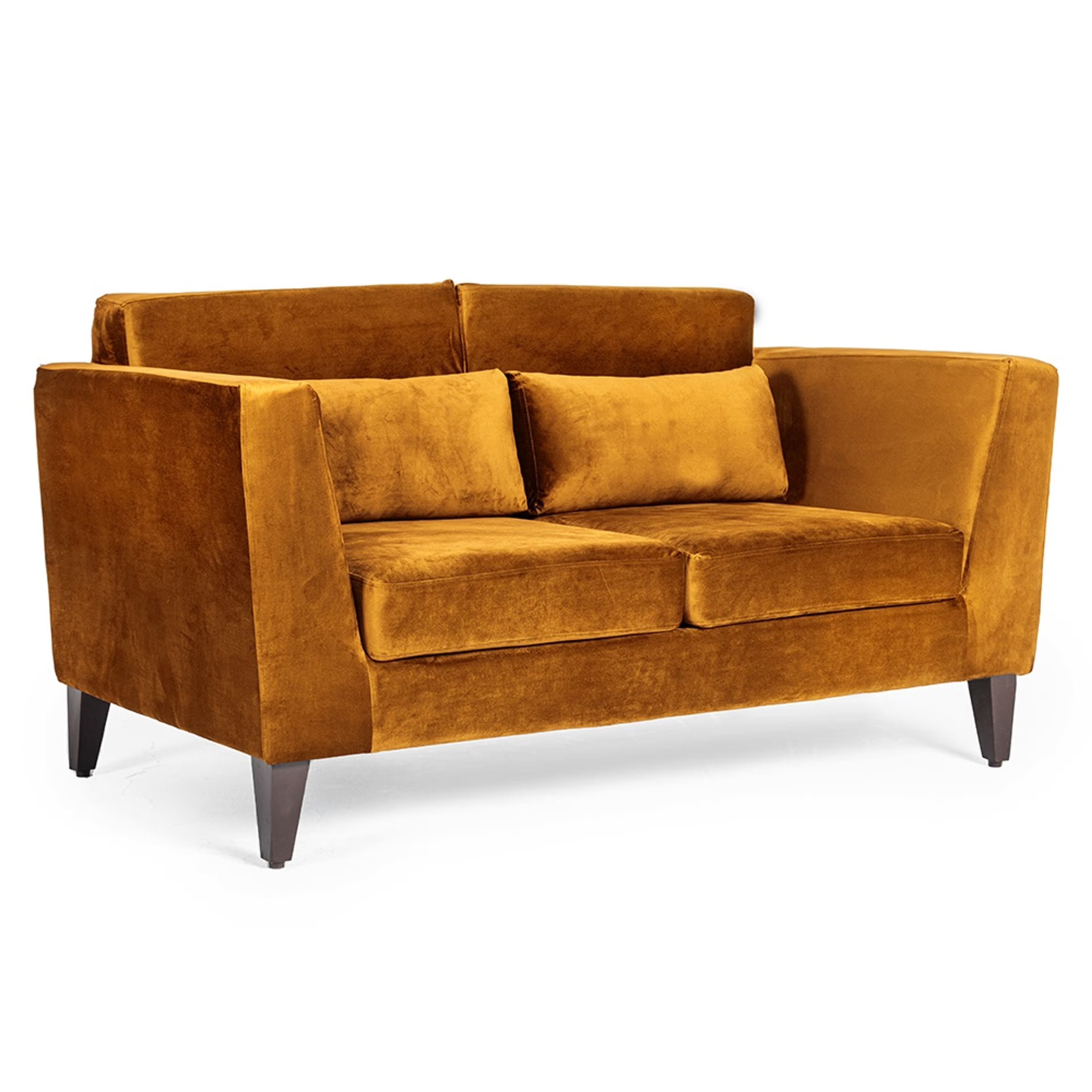 Home 36 Wakefit SnoozePro Sofa - Two Seater - Velvet Amber Regular, 2 Seater, Amber