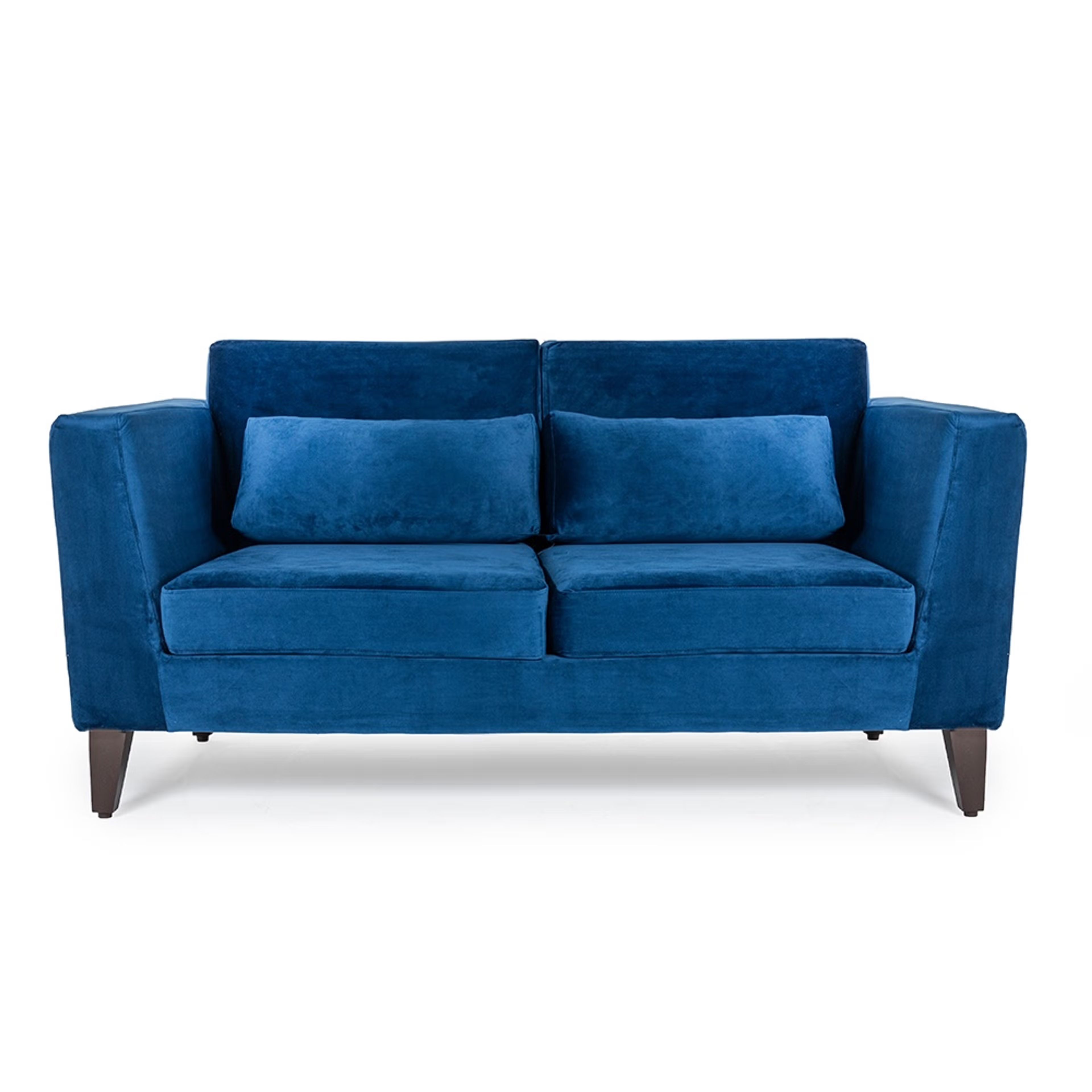 Wakefit SnoozePro Sofa - Two Seater - Velvet Blue Regular, 2 Seater, Blue