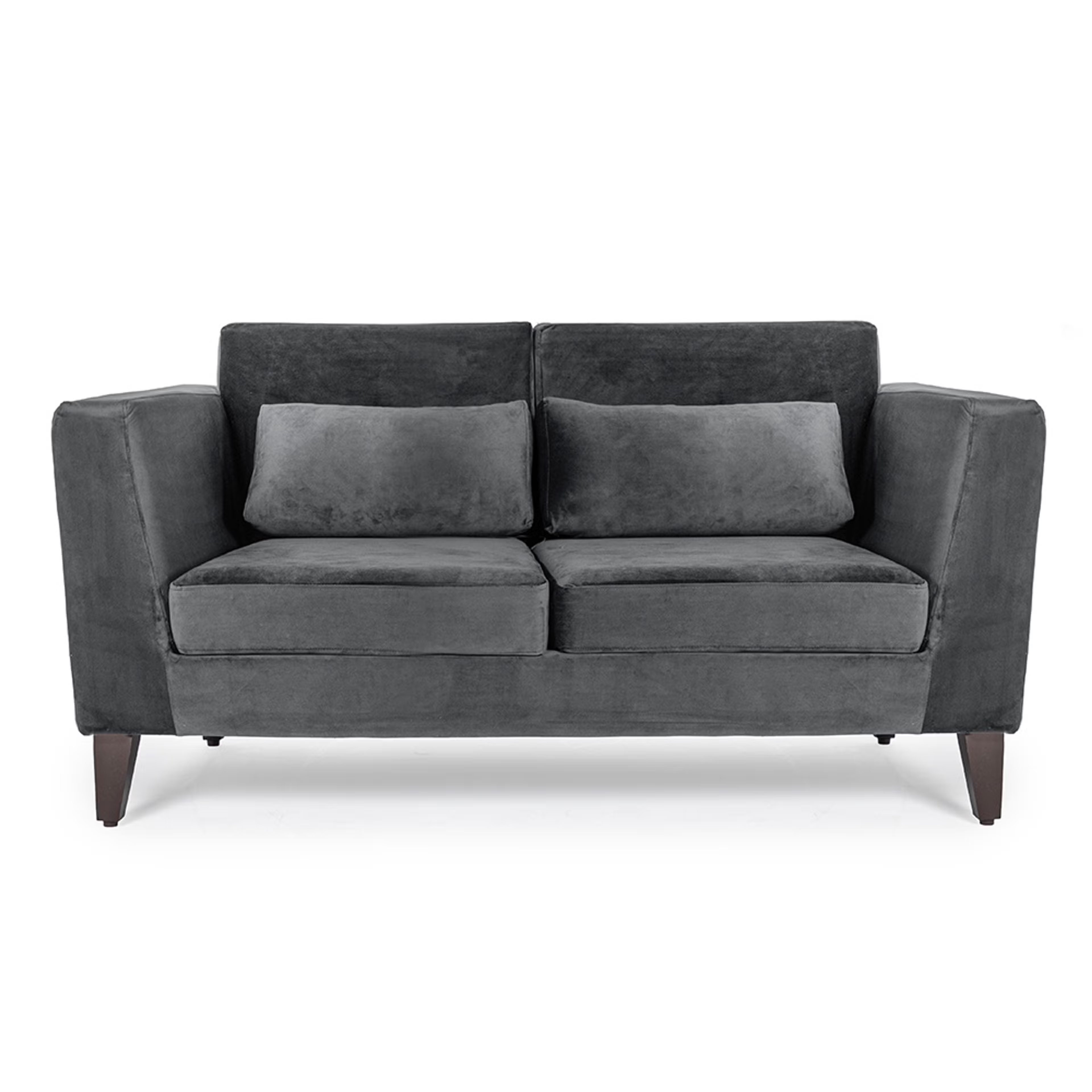 Wakefit SnoozePro Sofa - Two Seater - Velvet Space Grey Regular, 2 Seater, Space Grey