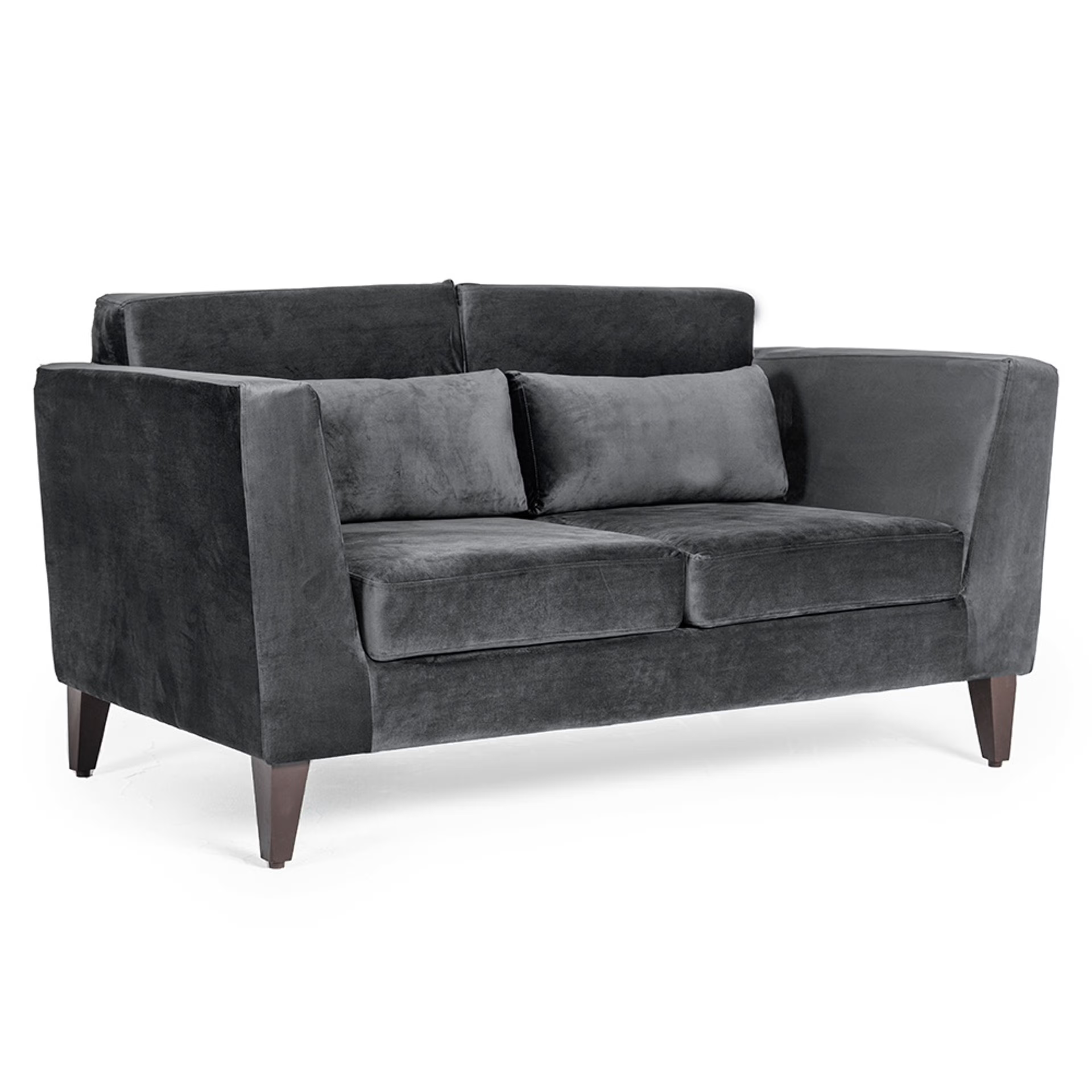 Wakefit SnoozePro Sofa - Two Seater - Velvet Space Grey Regular, 2 Seater, Space Grey