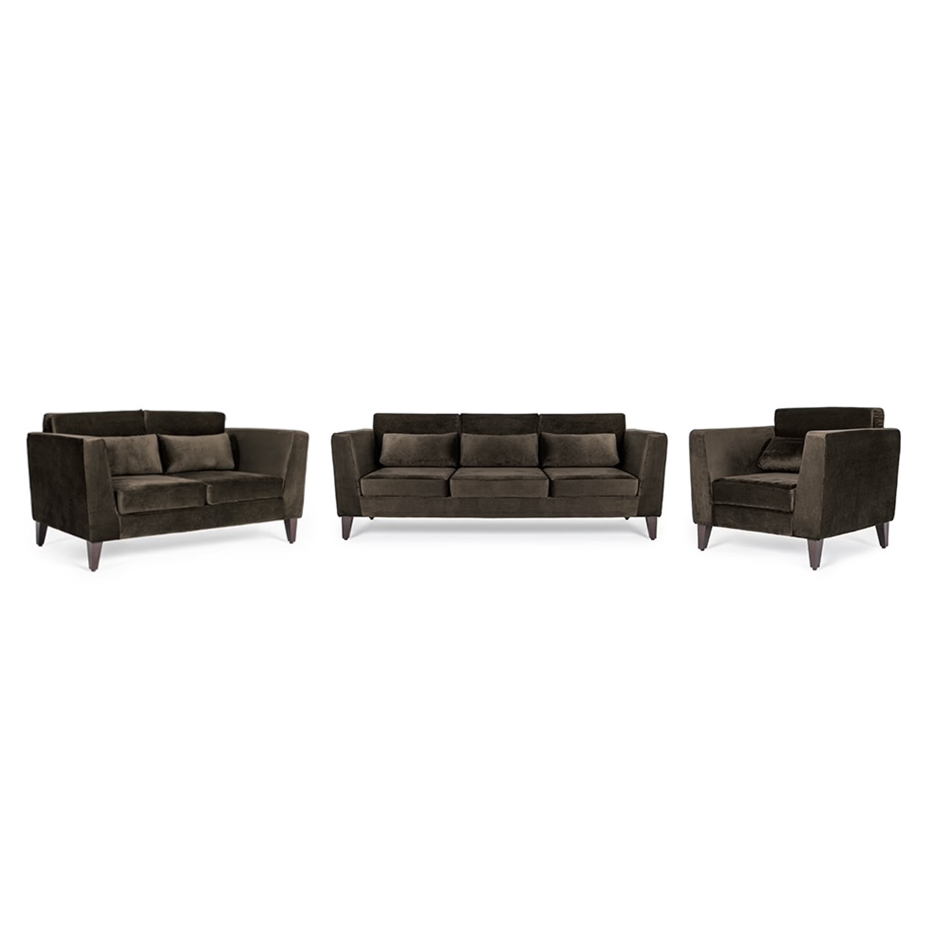 Wakefit SnoozePro Sofa Set - (3+2+1) - Velvet Stone Regular, 3 Seater + 2 Seater + 1 Seater, Stone