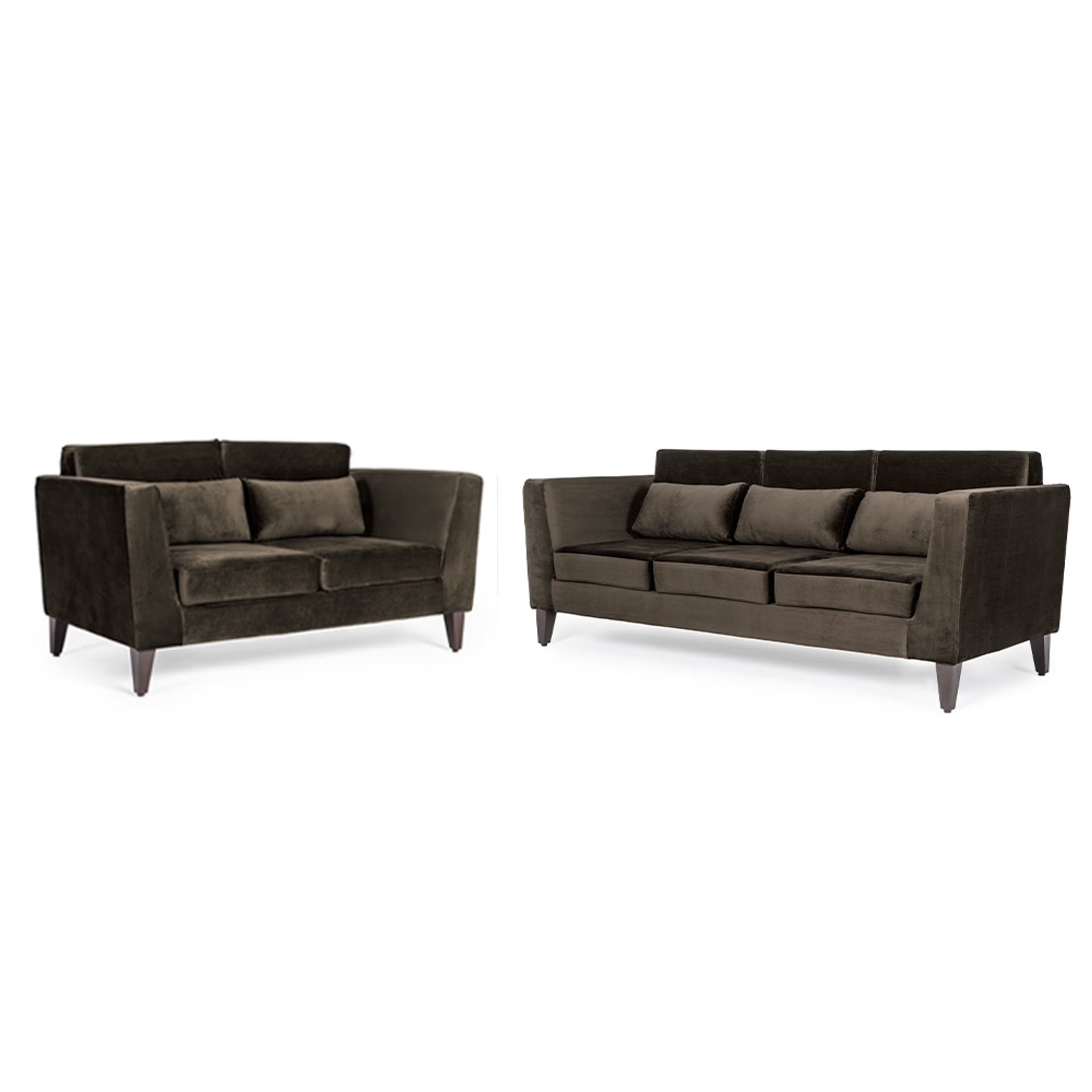 Wakefit SnoozePro Sofa Set - (3+2) - Velvet Stone Regular, 3 Seater + 2 Seater, Stone
