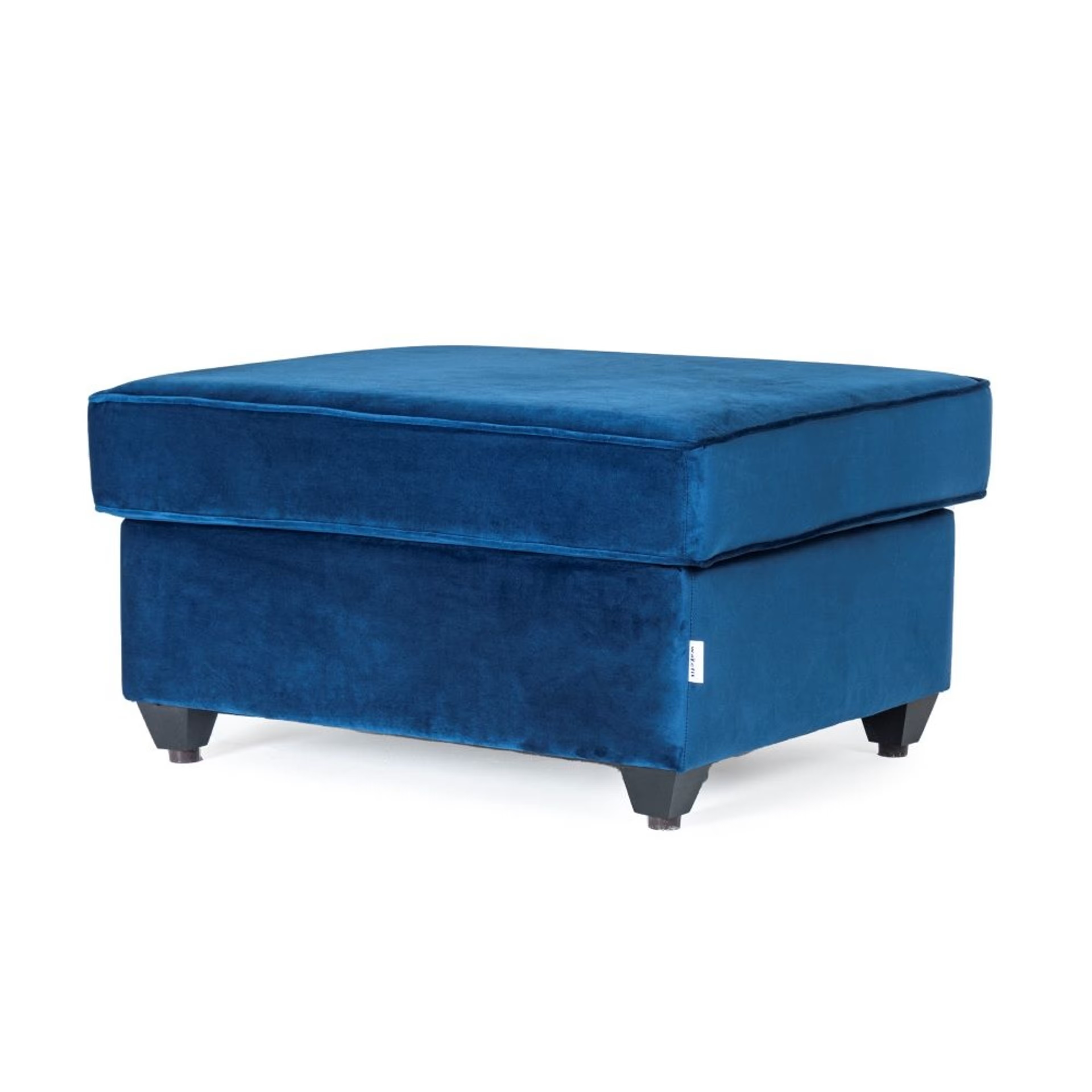 Wakefit SnoozePro Ottoman - Velvet Blue Regular, Ottoman, Blue