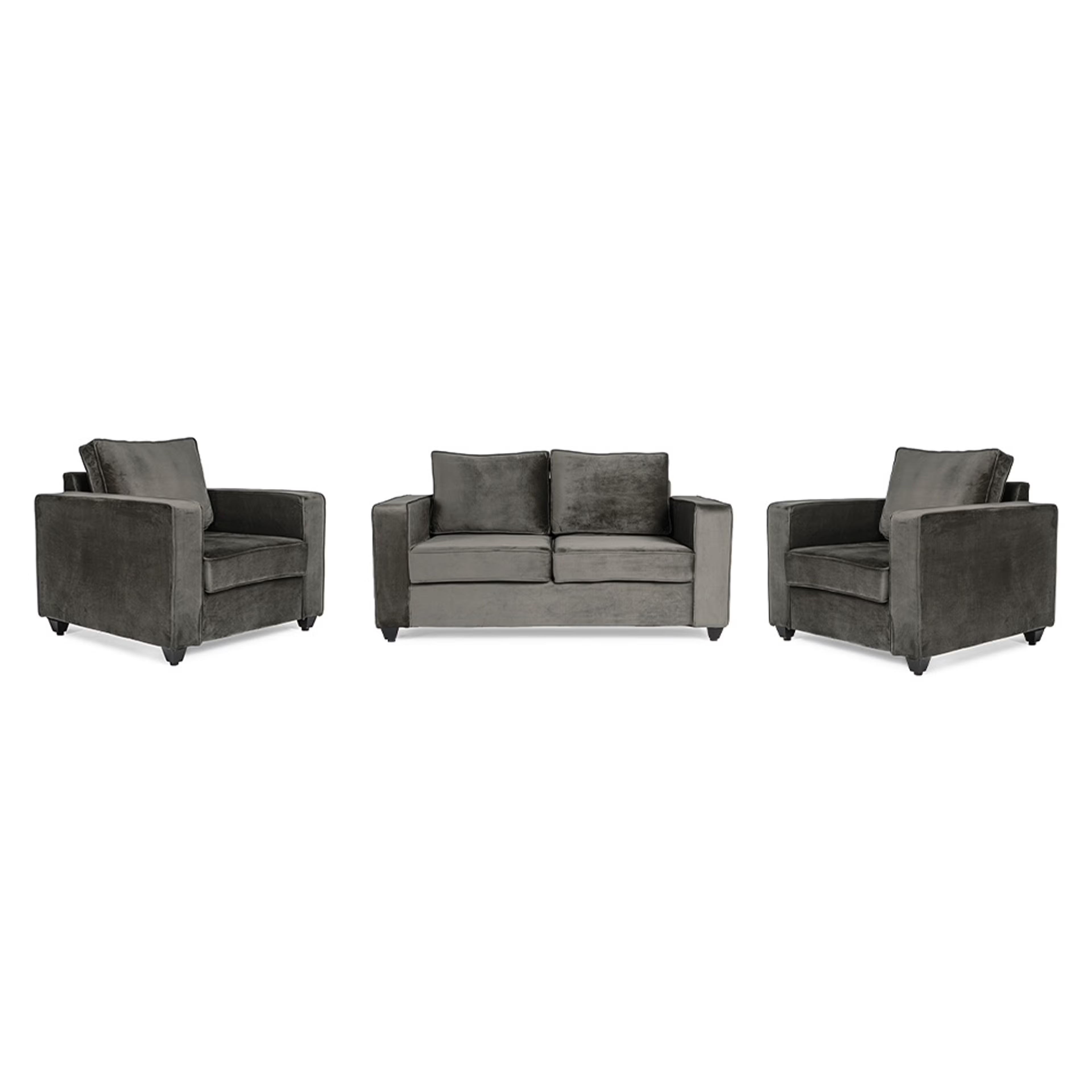Wakefit Napper Sofa Set - (2+1+1) - Velvet Tuscan Tan Regular, Without Storage, 2+1+1, Tuscan Tan