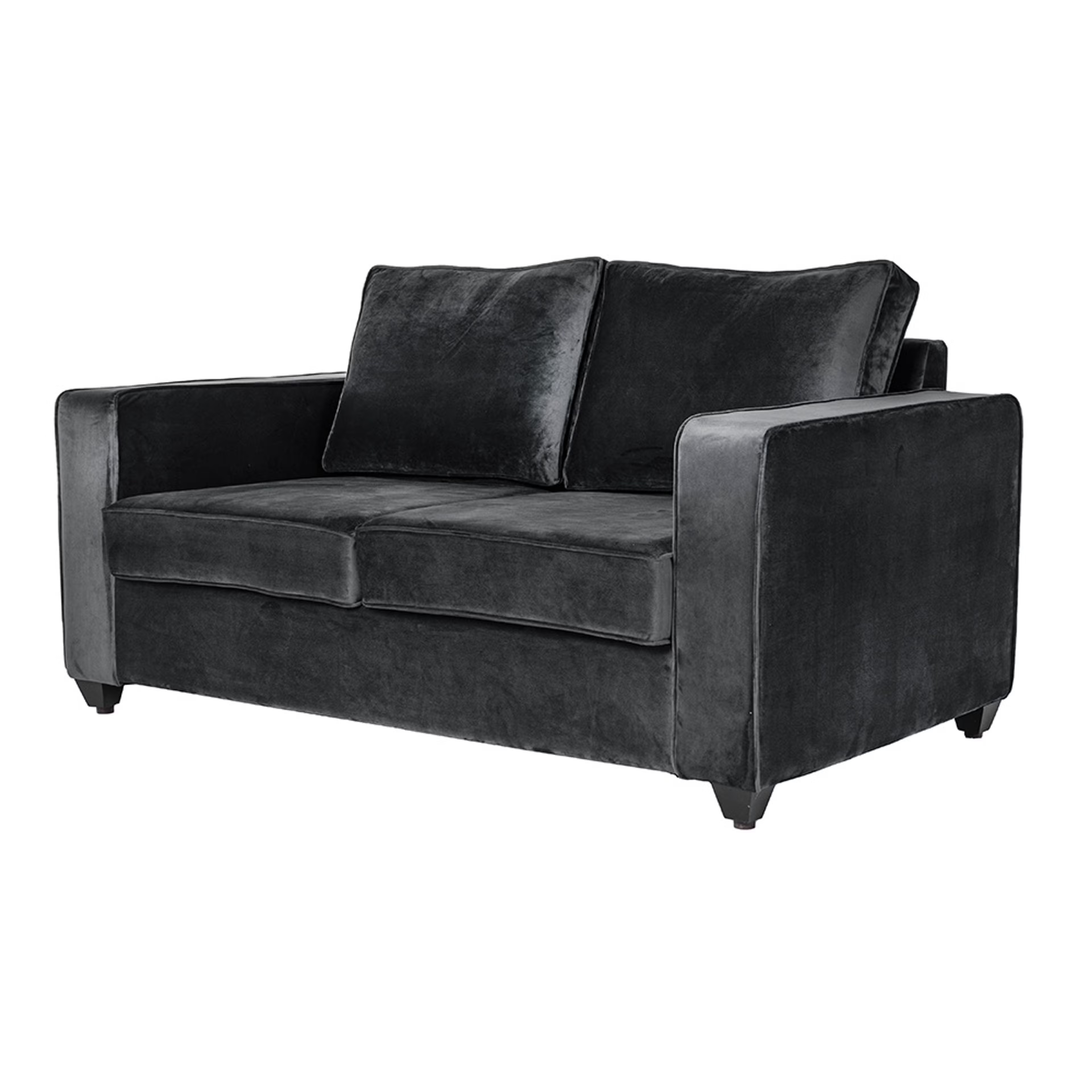 Home 36 Wakefit Napper Sofa - Two Seater - Velvet Space Grey Regular, Without Storage, 2, Space Grey