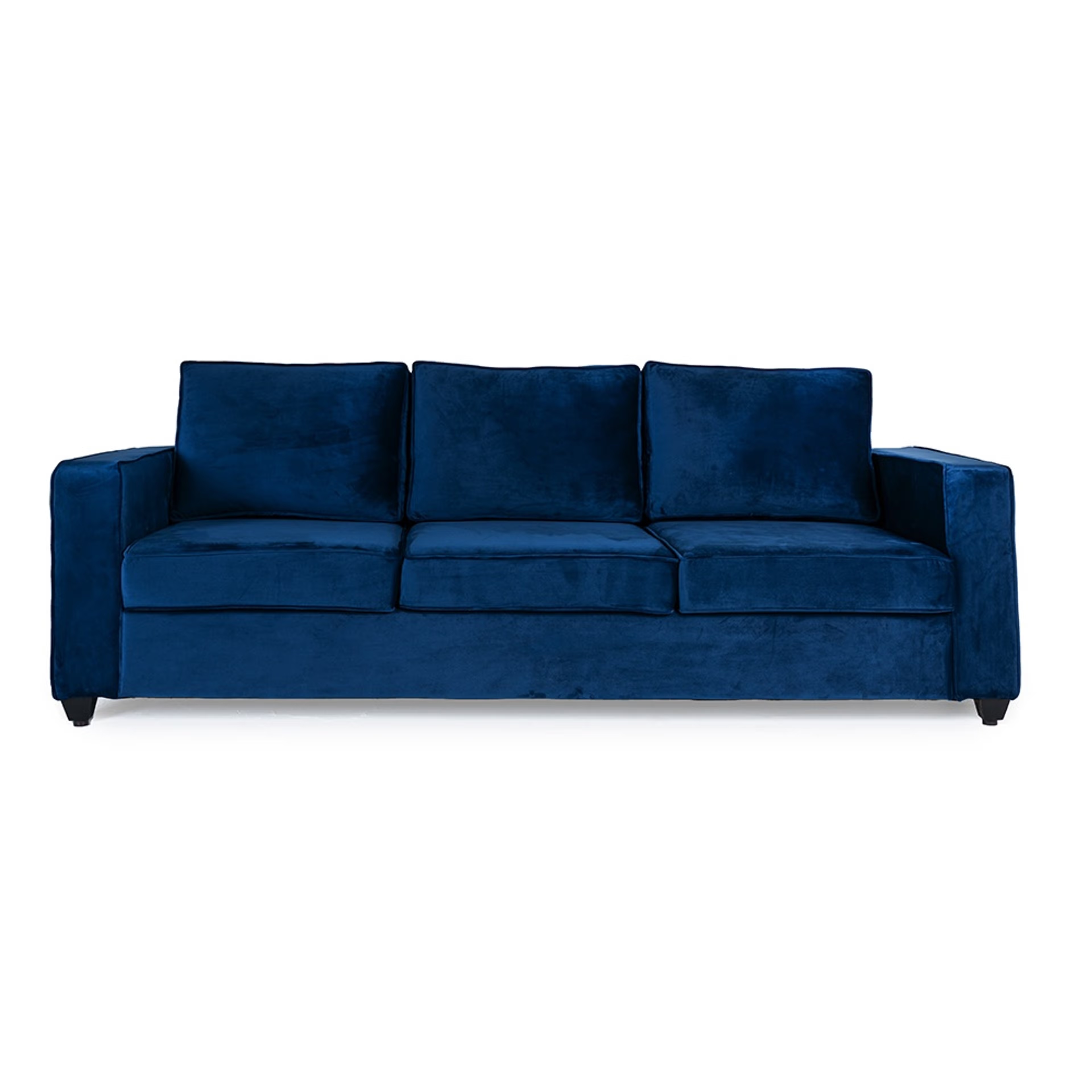 Home 44 Wakefit Napper Sofa Set - (3+2+1) - Velvet Blue Regular, Without Storage, 3+2+1, Blue
