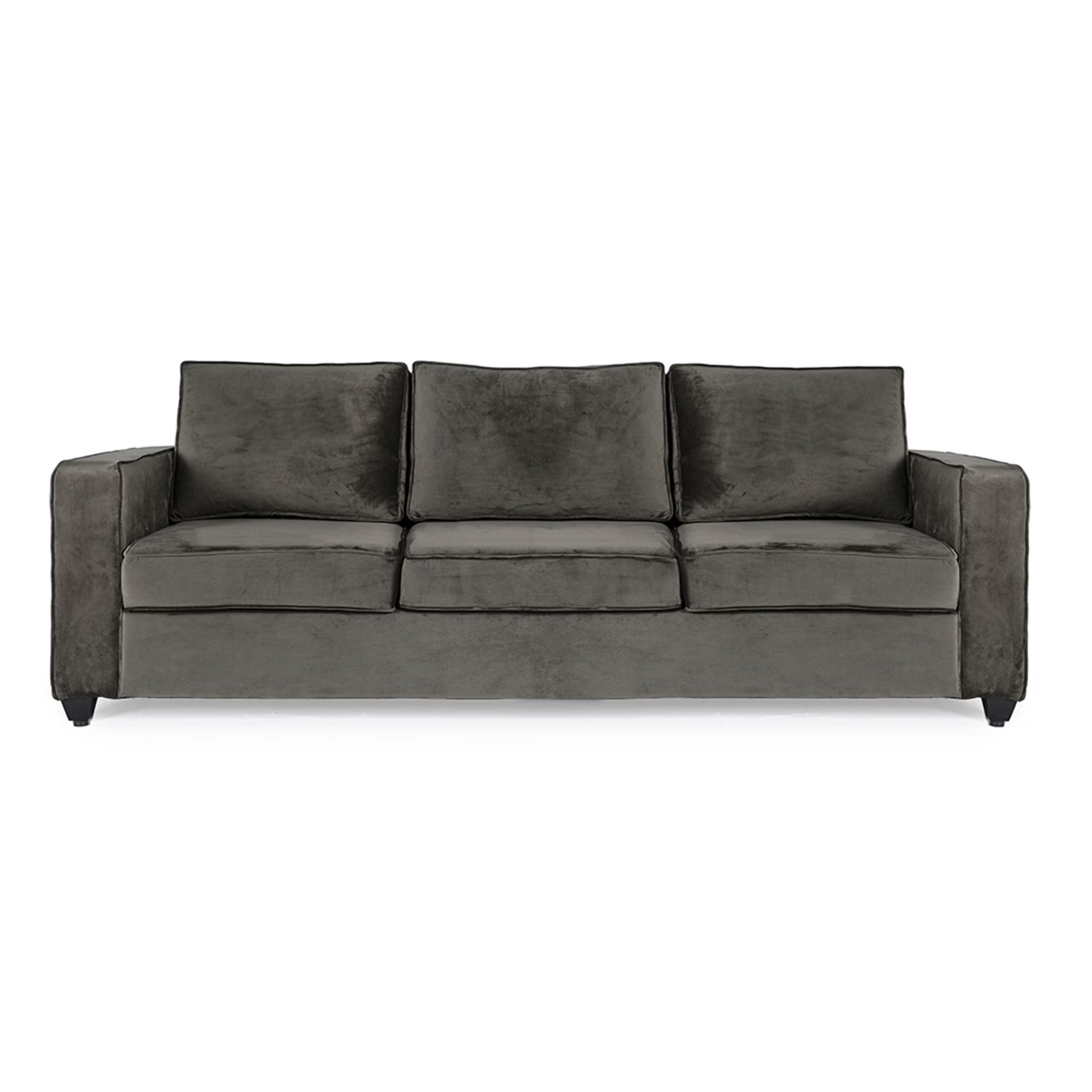 Home 25 Wakefit Napper Sofa - Three Seater - Vel Tuscan Tan Regular, Without Storage, 3, Tuscan Tan