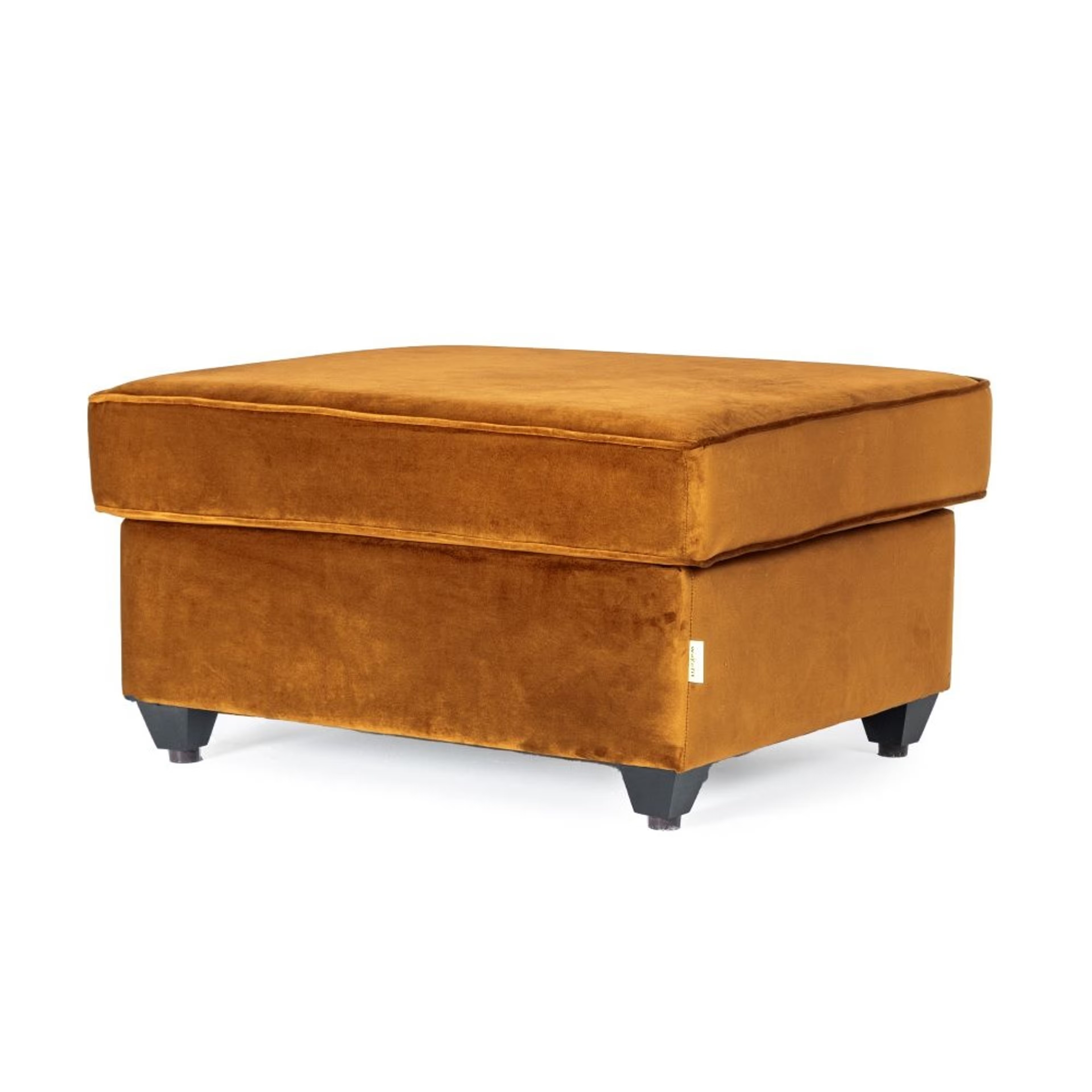 Wakefit Napper Ottoman - Velvet Amber Regular, Without Storage, Ottoman, Amber