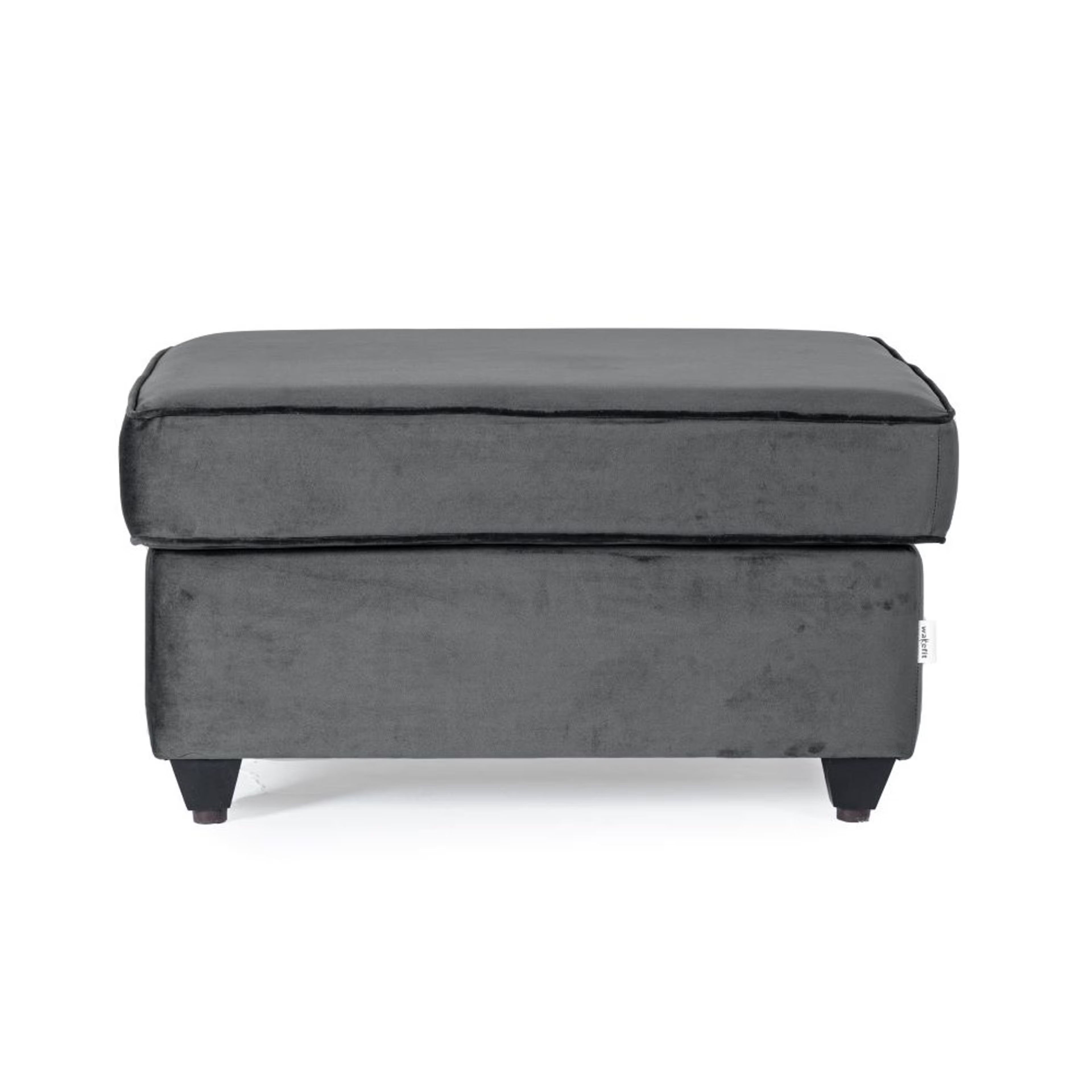 Home 43 Wakefit Napper Ottoman - Velvet Space Grey Regular, Without Storage, Ottoman, Space Grey