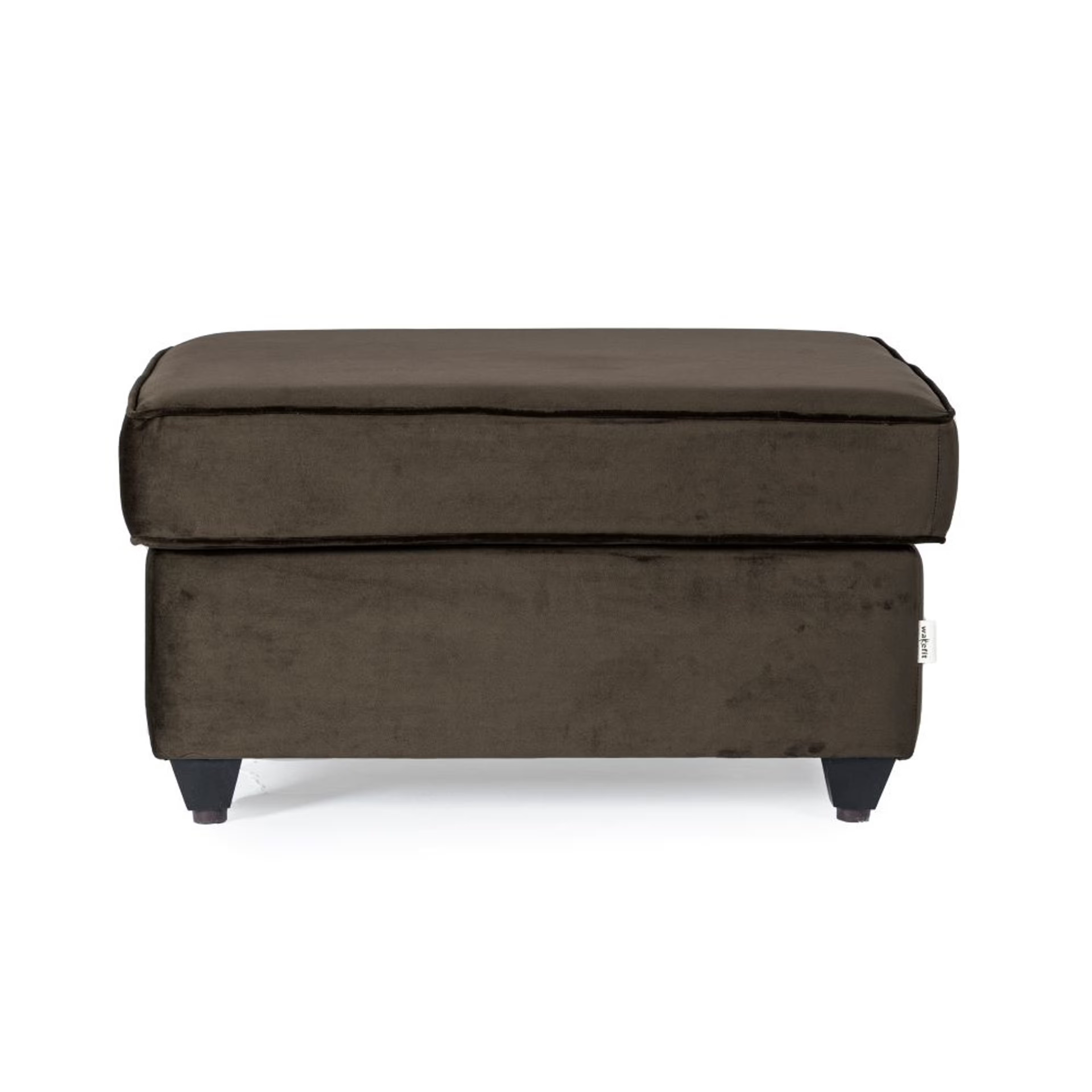 Wakefit Napper Ottoman - Velvet Stone Regular, Without Storage, Ottoman, Stone