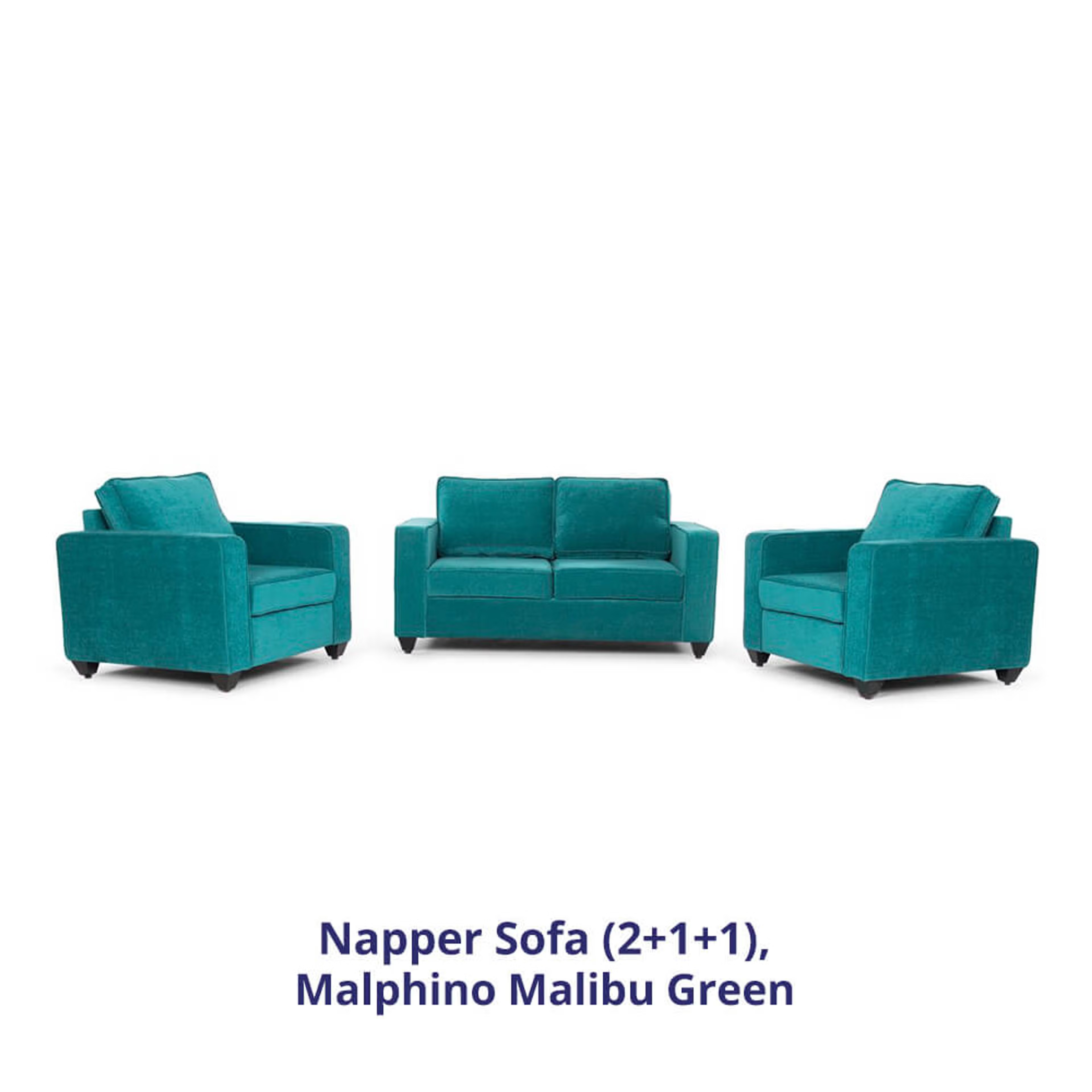 Home 38 Wakefit Napper Sofa Set (2+1+1) Regular, Without Storage, 2+1+1, Malibu Green