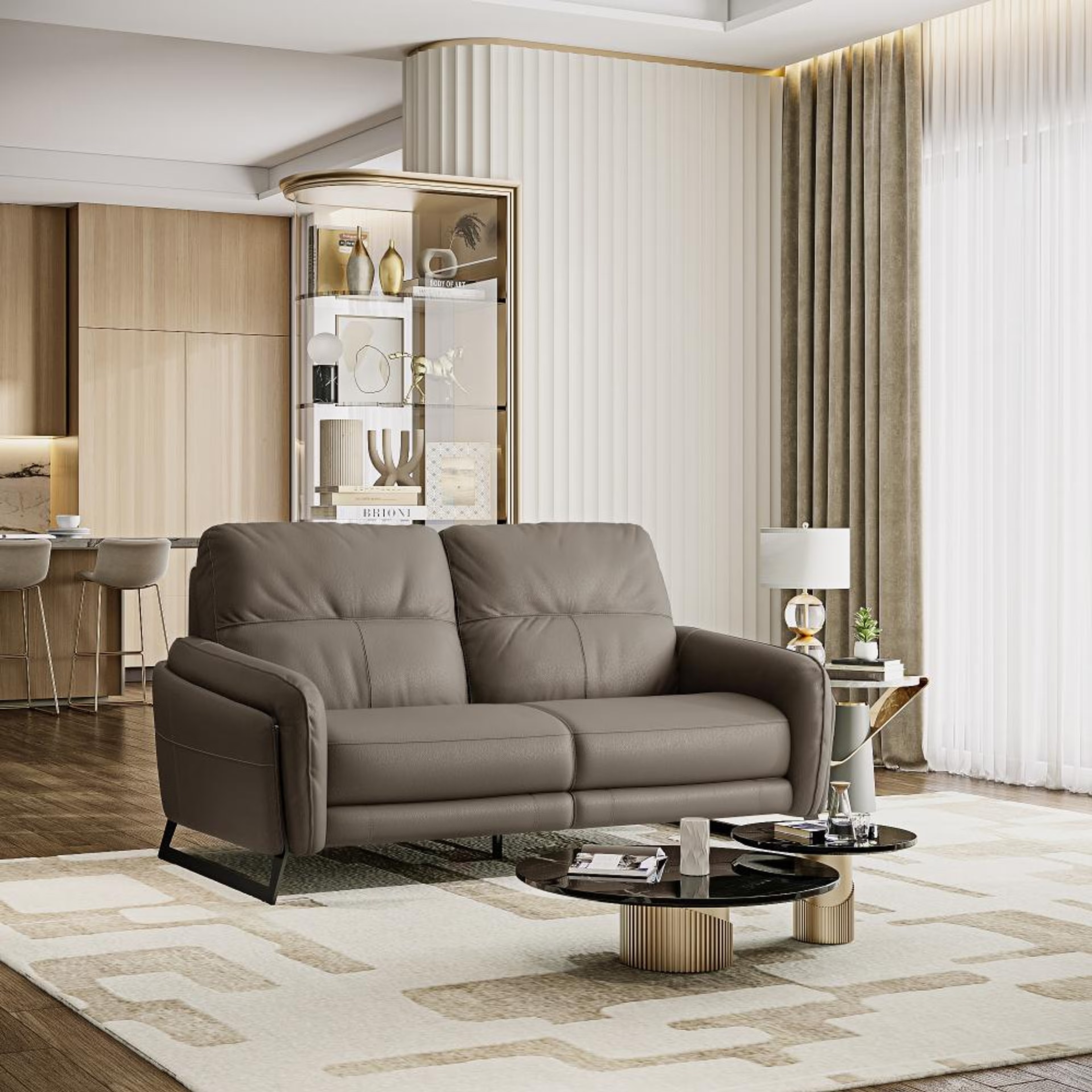 Wakefit Todi Sofa Without Motion - Two Seater Regular, Without Motion, 2 Seater, Grey