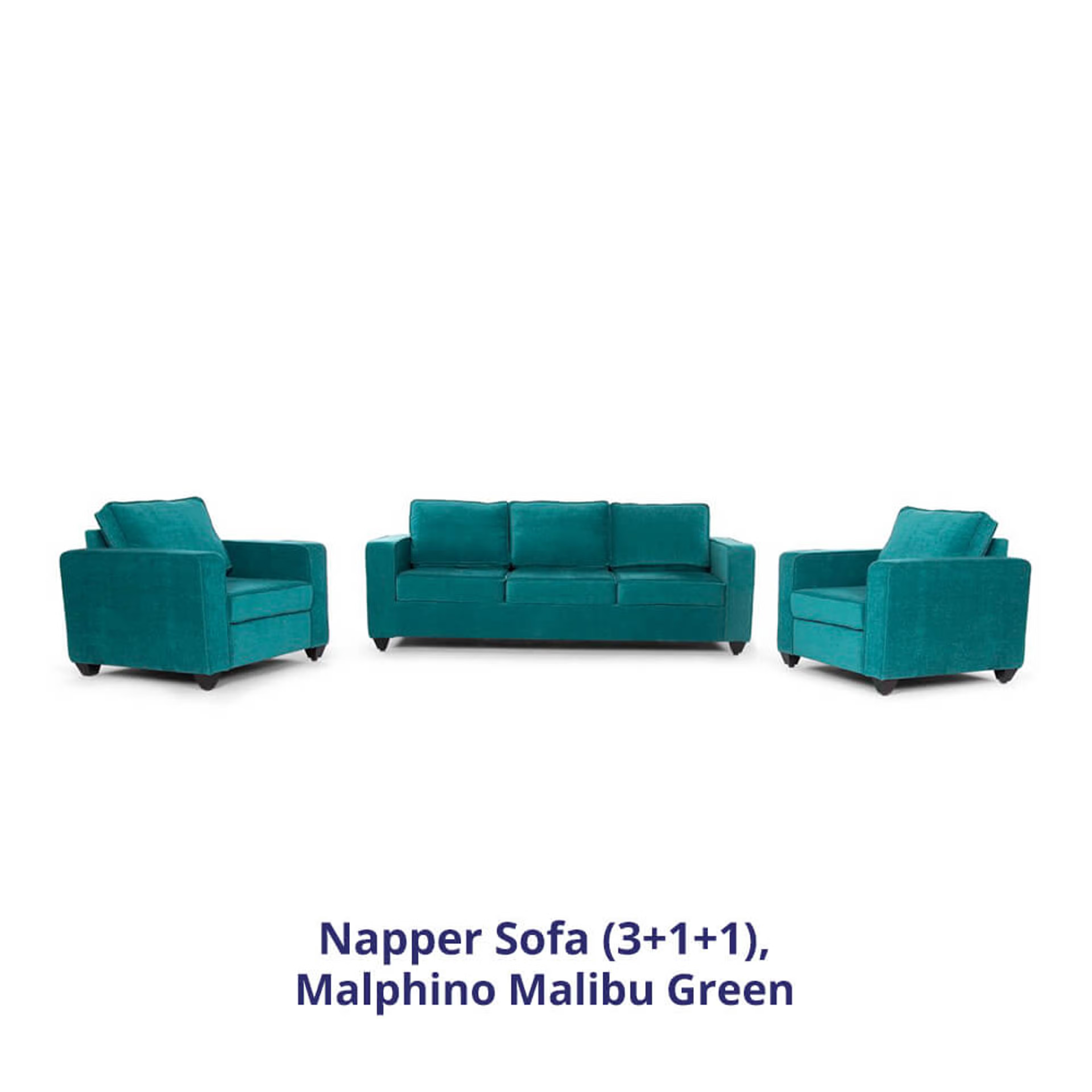Home 29 Wakefit Napper Sofa Set (3+1+1) Regular, Without Storage, 3+1+1, Malibu Green
