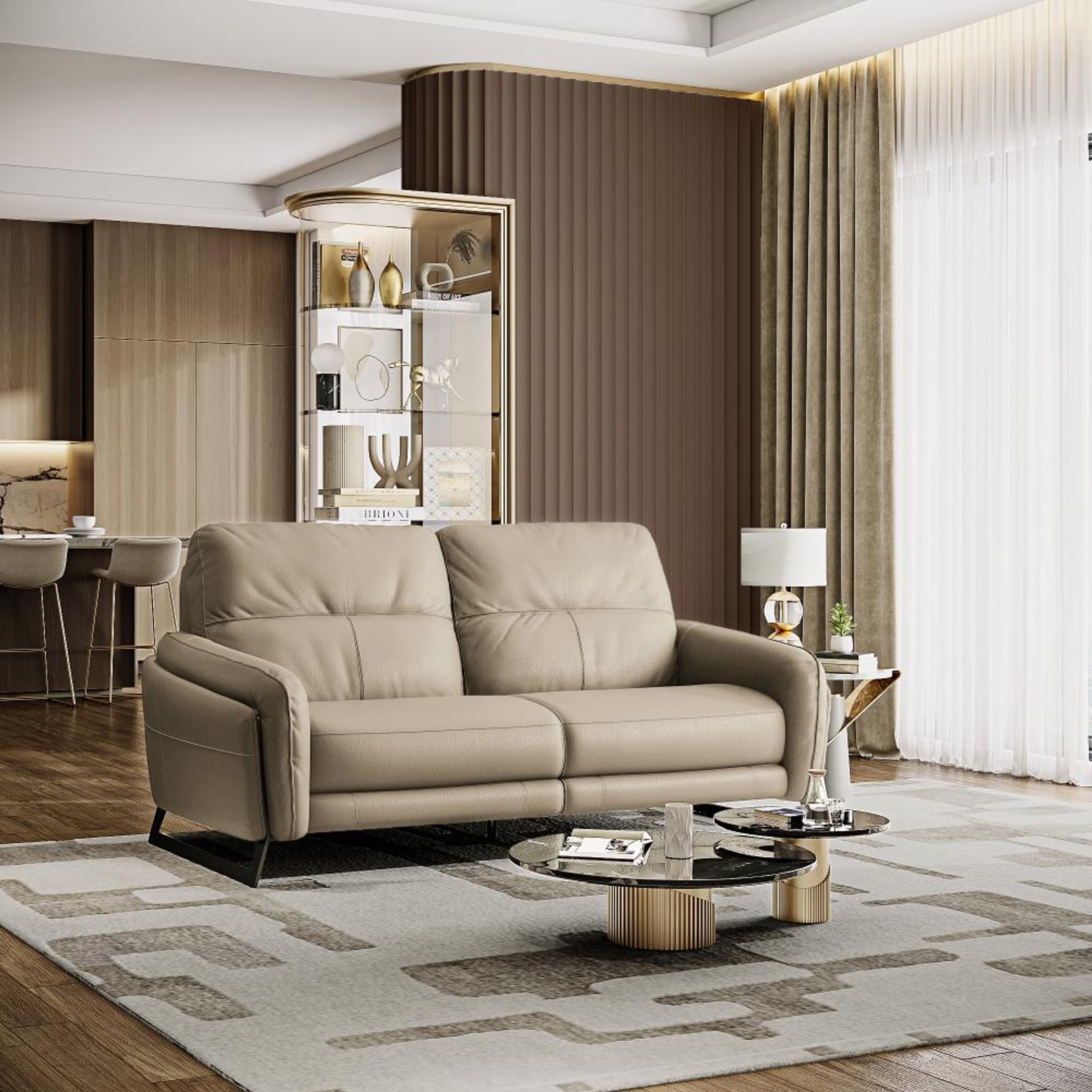 Home 25 Wakefit Todi Sofa Without Motion - Three Seater Regular, Without Motion, 3 Seater, Beige