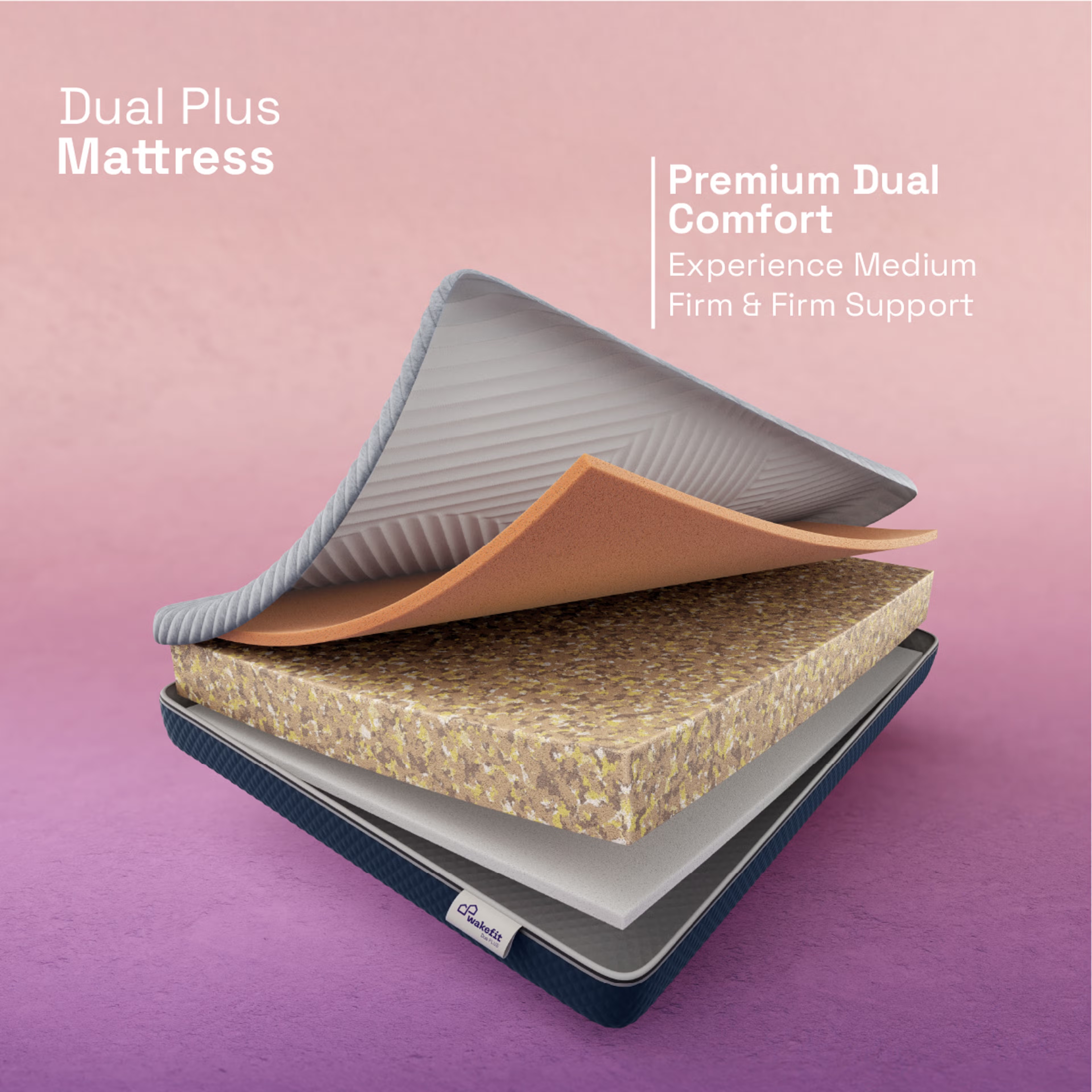 Wakefit Duo Plus Rebonded Mattress Custom - 96" x 60" x 8" - 2.44m x 1.52m x 20.3cm 10 Wakefit Duo Plus Rebonded Mattress Custom - 96" x 60" x 8" - 2.44m x 1.52m x 20.3cm