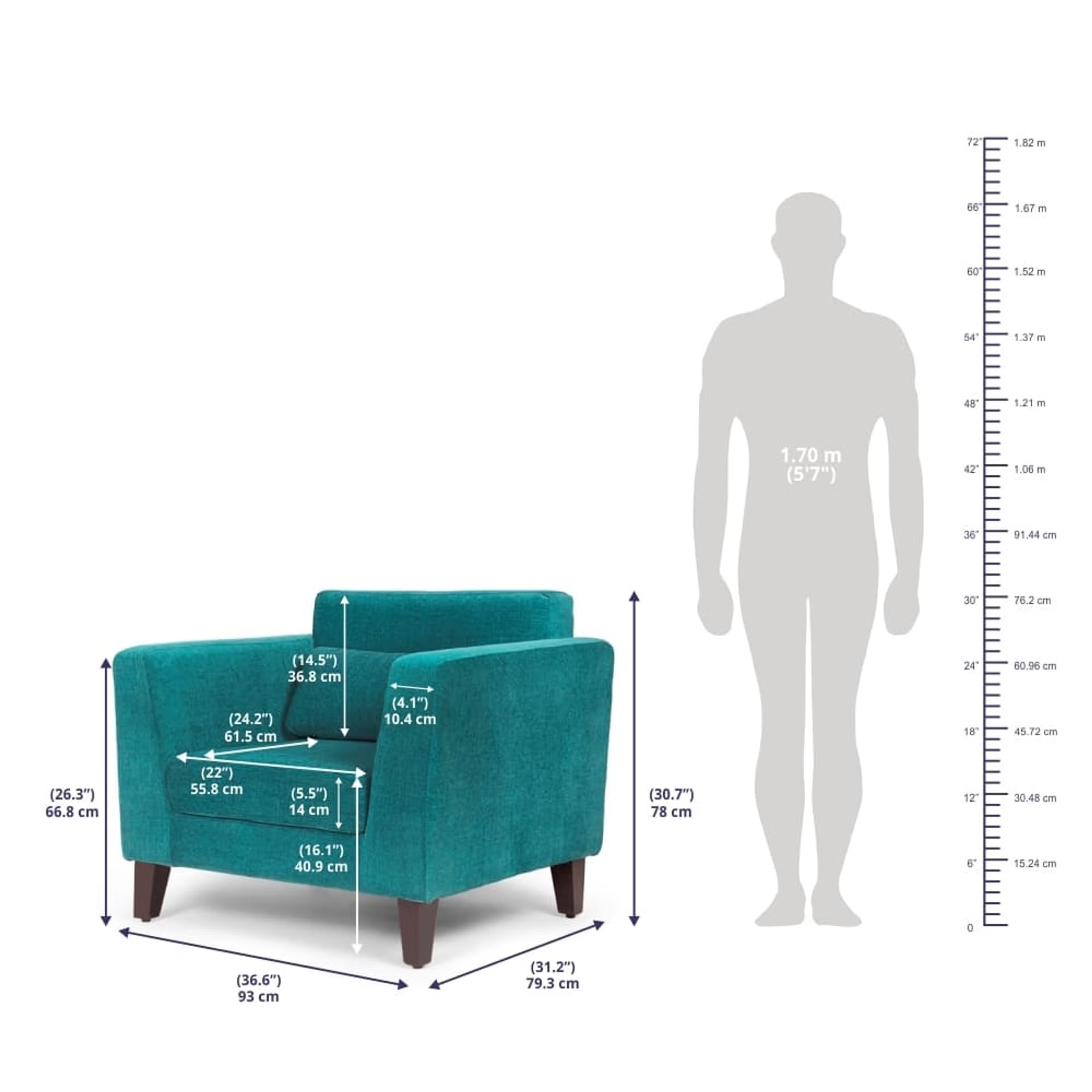Wakefit SnoozePro Sofa Set (2+1+1) Regular, 2 Seater + 1 Seater + 1 Seater, Malibu Green 11 Wakefit SnoozePro Sofa Set (2+1+1) Regular, 2 Seater + 1 Seater + 1 Seater, Malibu Green