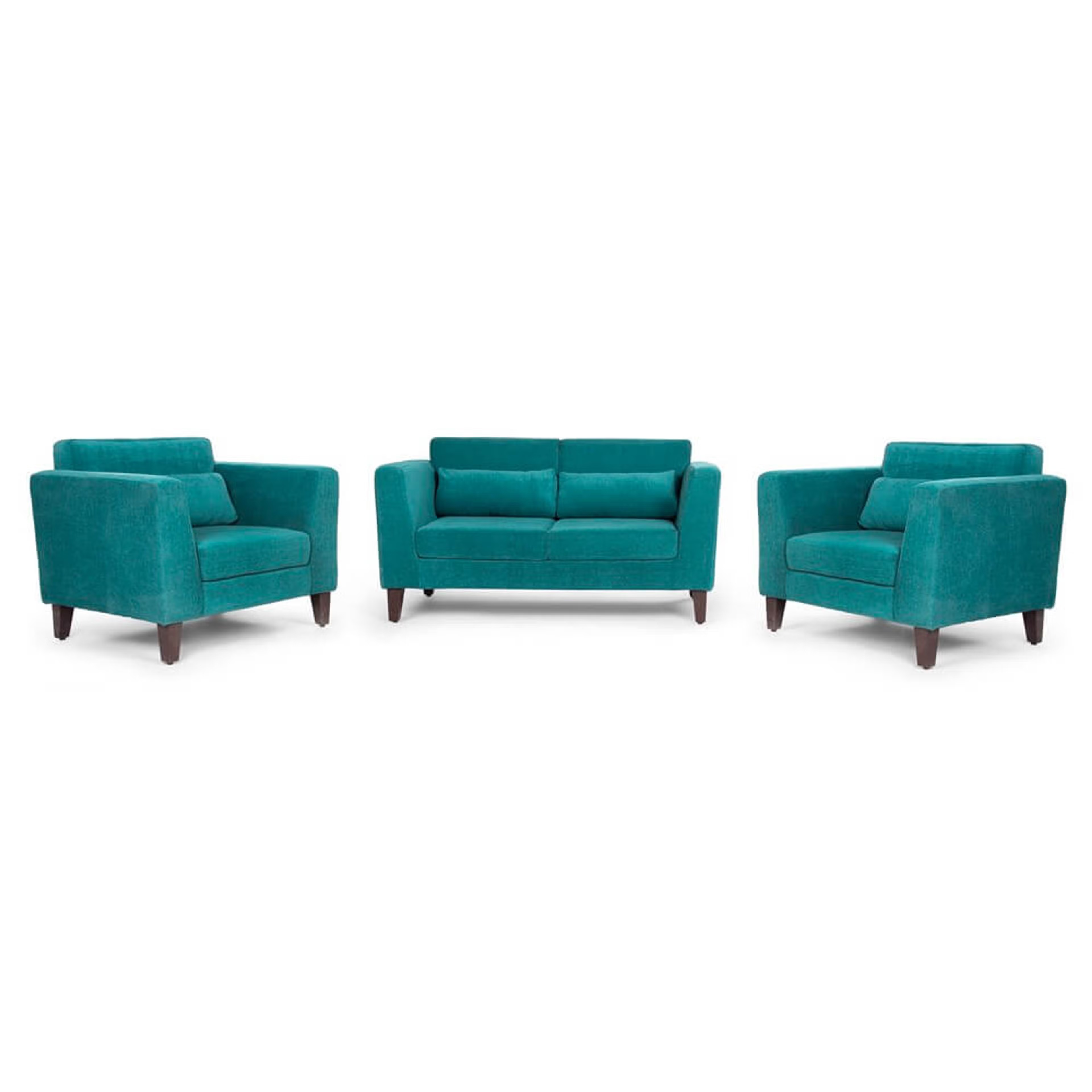 Home 48 Wakefit SnoozePro Sofa Set (2+1+1) Regular, 2 Seater + 1 Seater + 1 Seater, Malibu Green