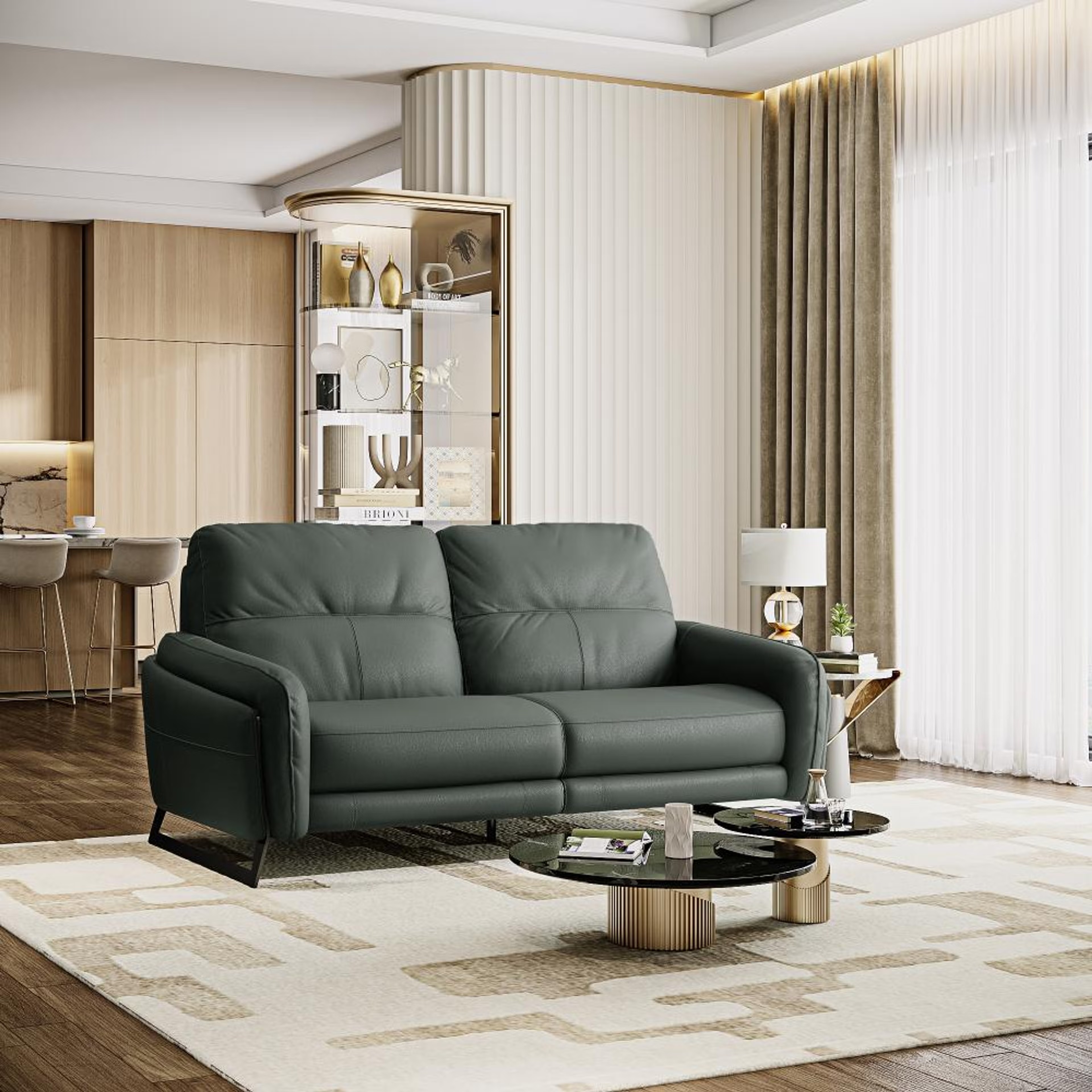 Wakefit Todi Sofa Without Motion - Three Seater Regular, Without Motion, 3 Seater, Forest Green