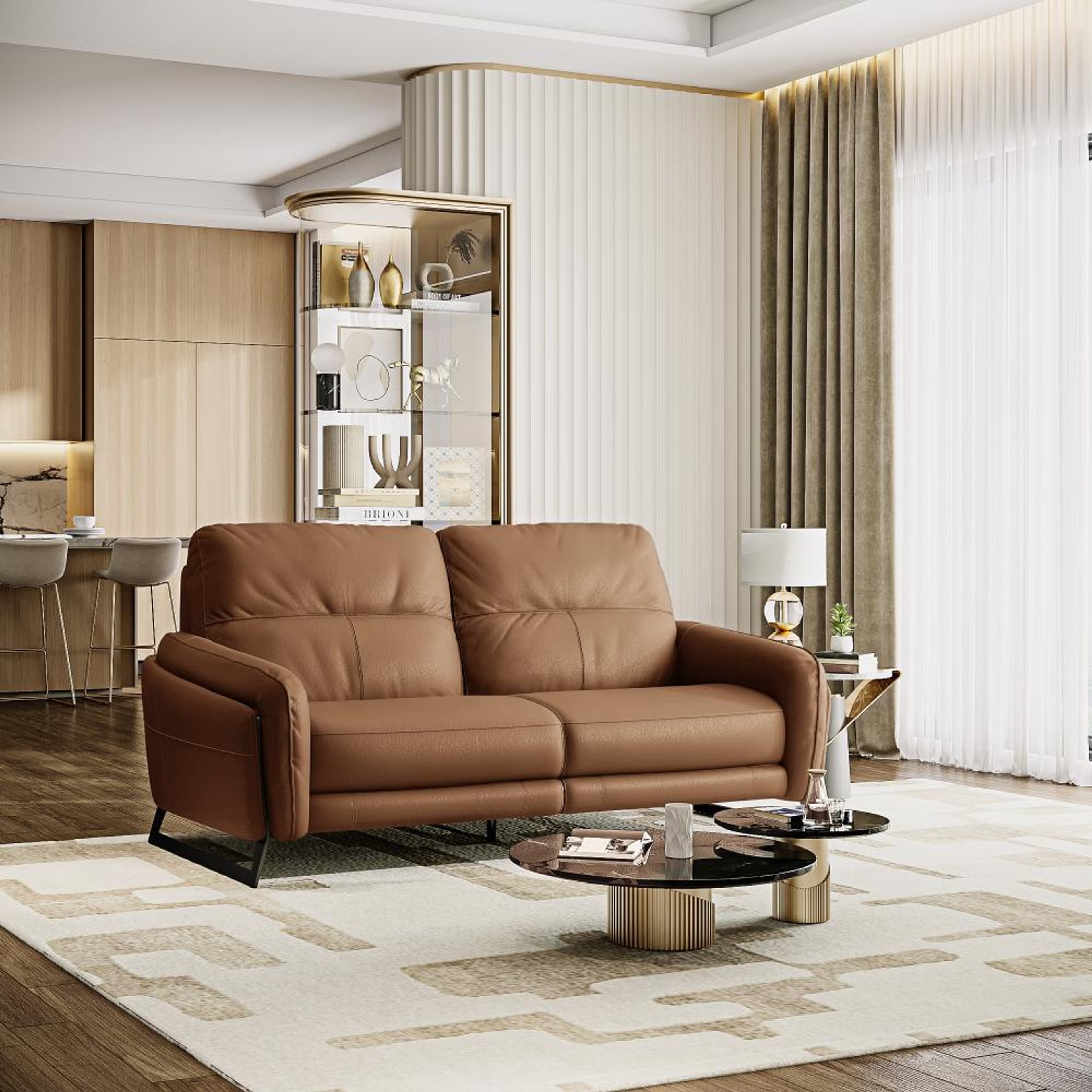 Home 30 Wakefit Todi Sofa Without Motion - Three Seater Regular, Without Motion, 3 Seater, Brown