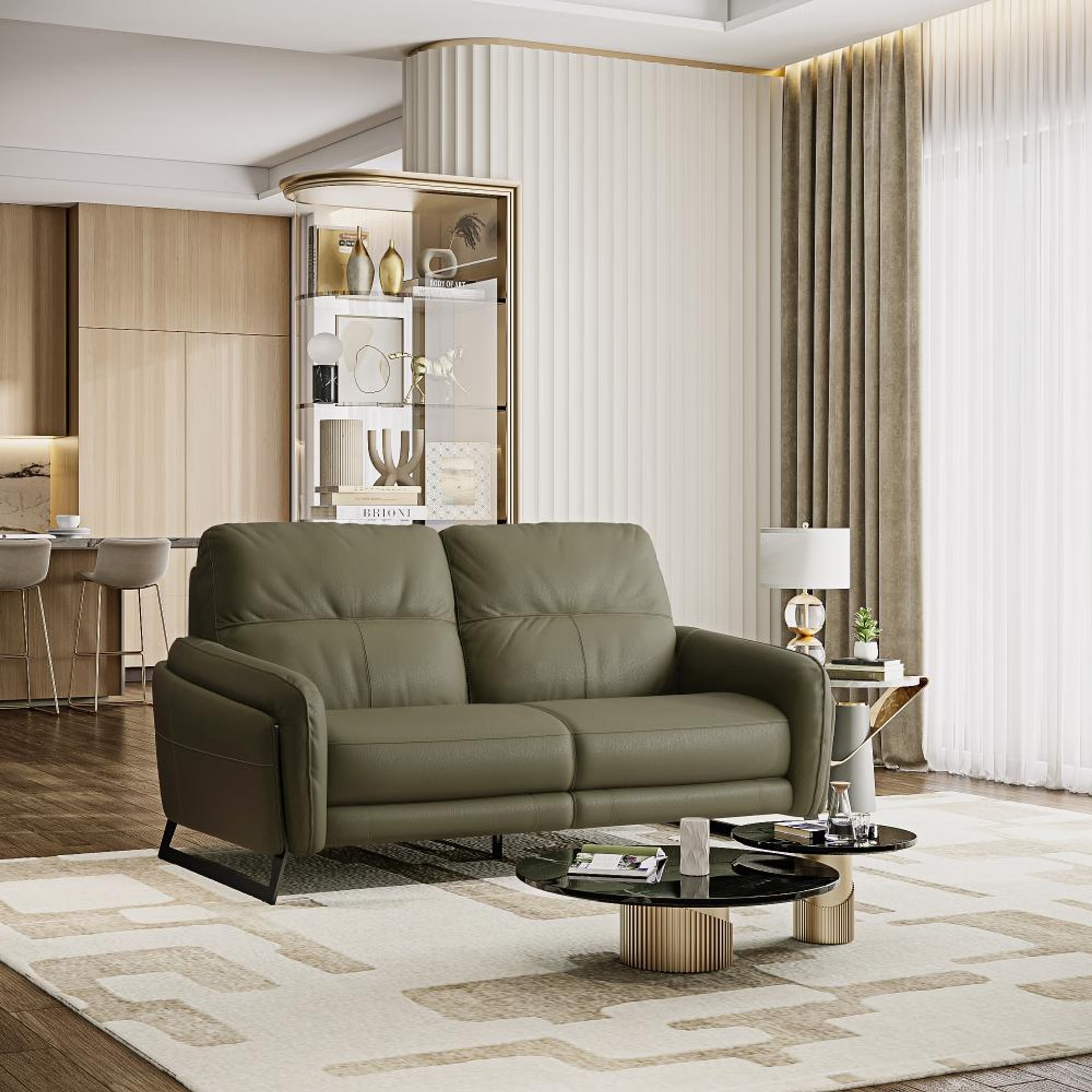 Wakefit Todi Sofa Without Motion - Two Seater Regular, Without Motion, 2 Seater, Green