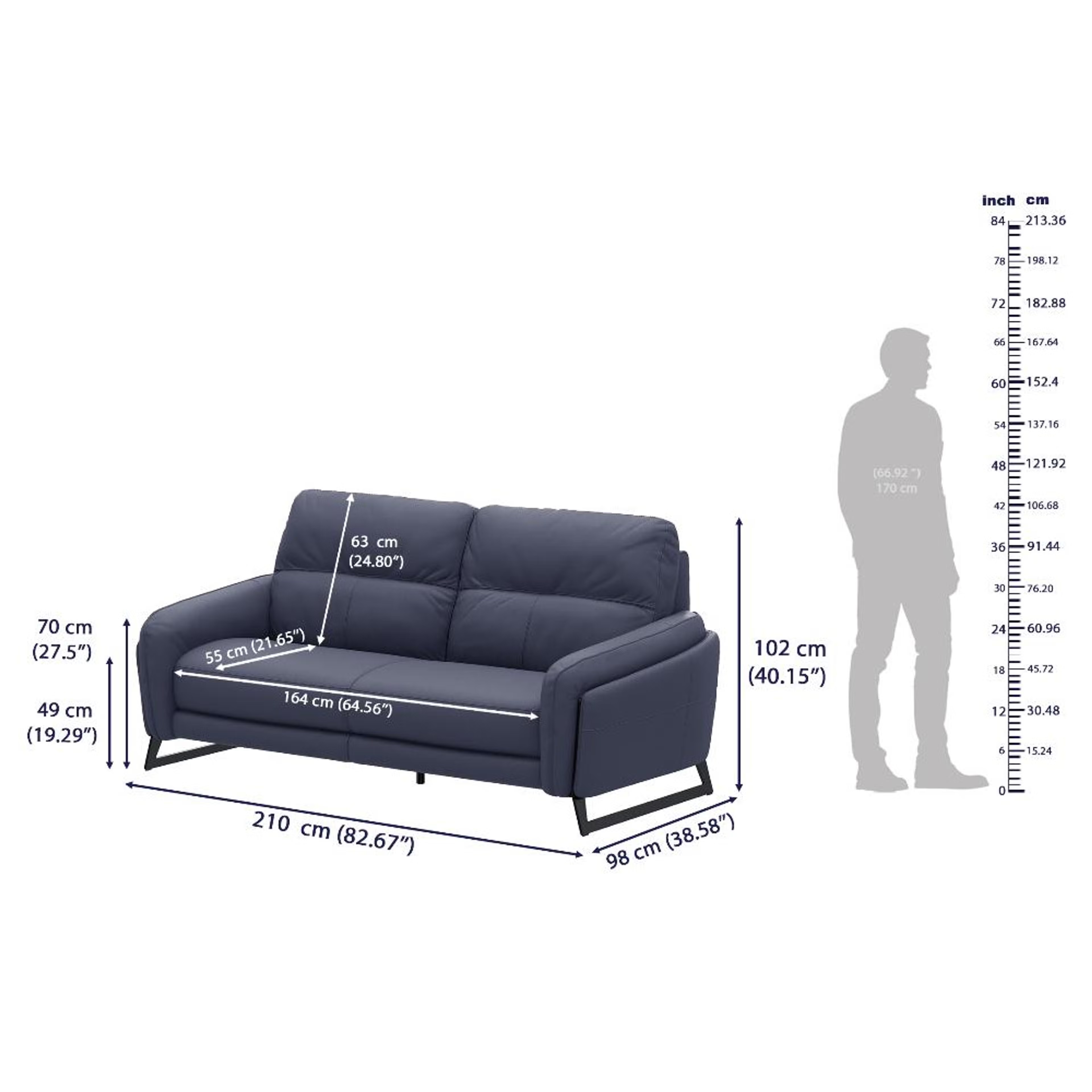 Wakefit Todi Sofa Without Motion Set (3+1+1) Seater Regular, Without Motion, Set (3+1+1), Blue 8 Wakefit Todi Sofa Without Motion Set (3+1+1) Seater Regular, Without Motion, Set (3+1+1), Blue