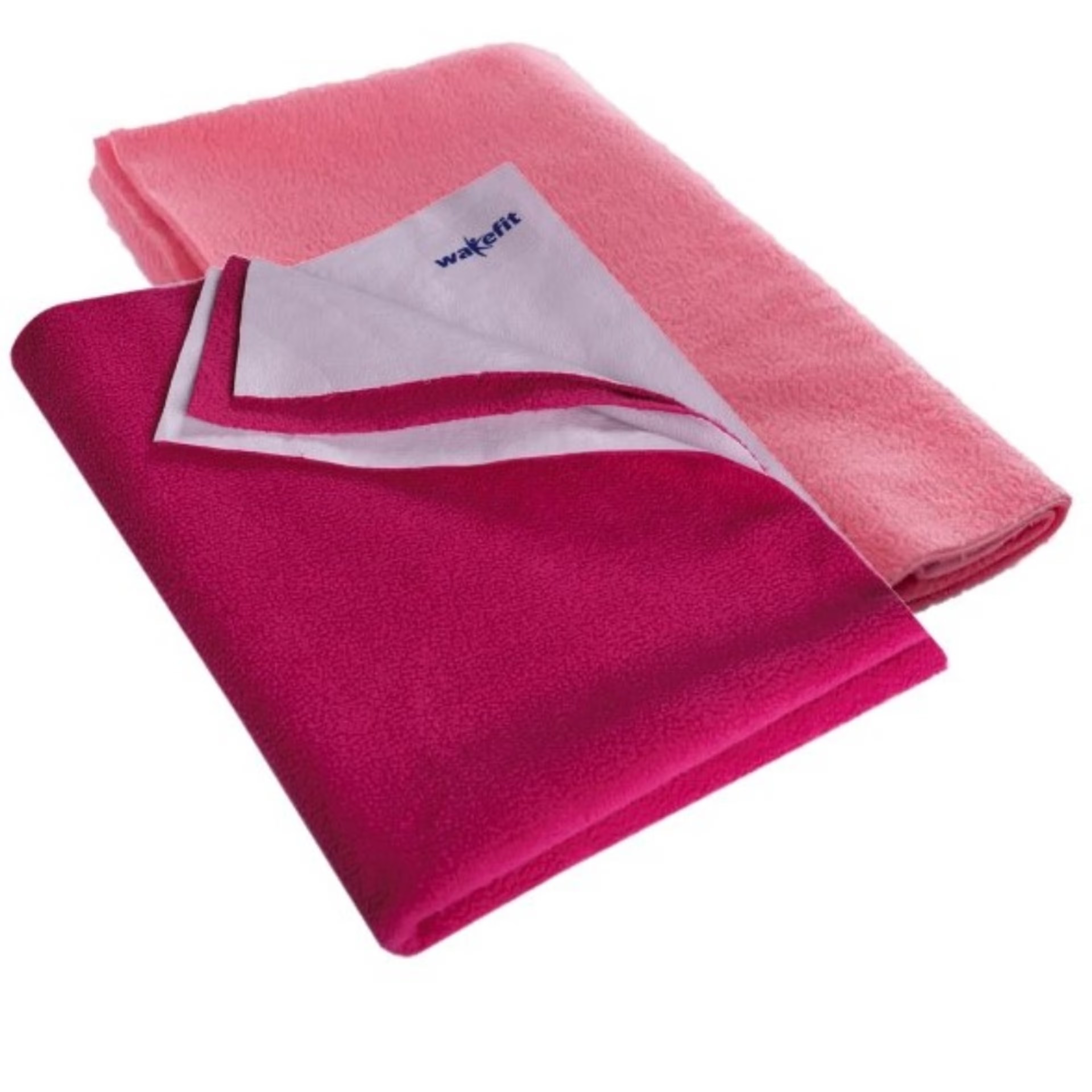 Daffy Waterproof Dry Sheets - Large (1.4m x 1m) (Salmon Rose and Magenta) (Set of 2) Large, Set of 2, Salmon Rose & Magenta