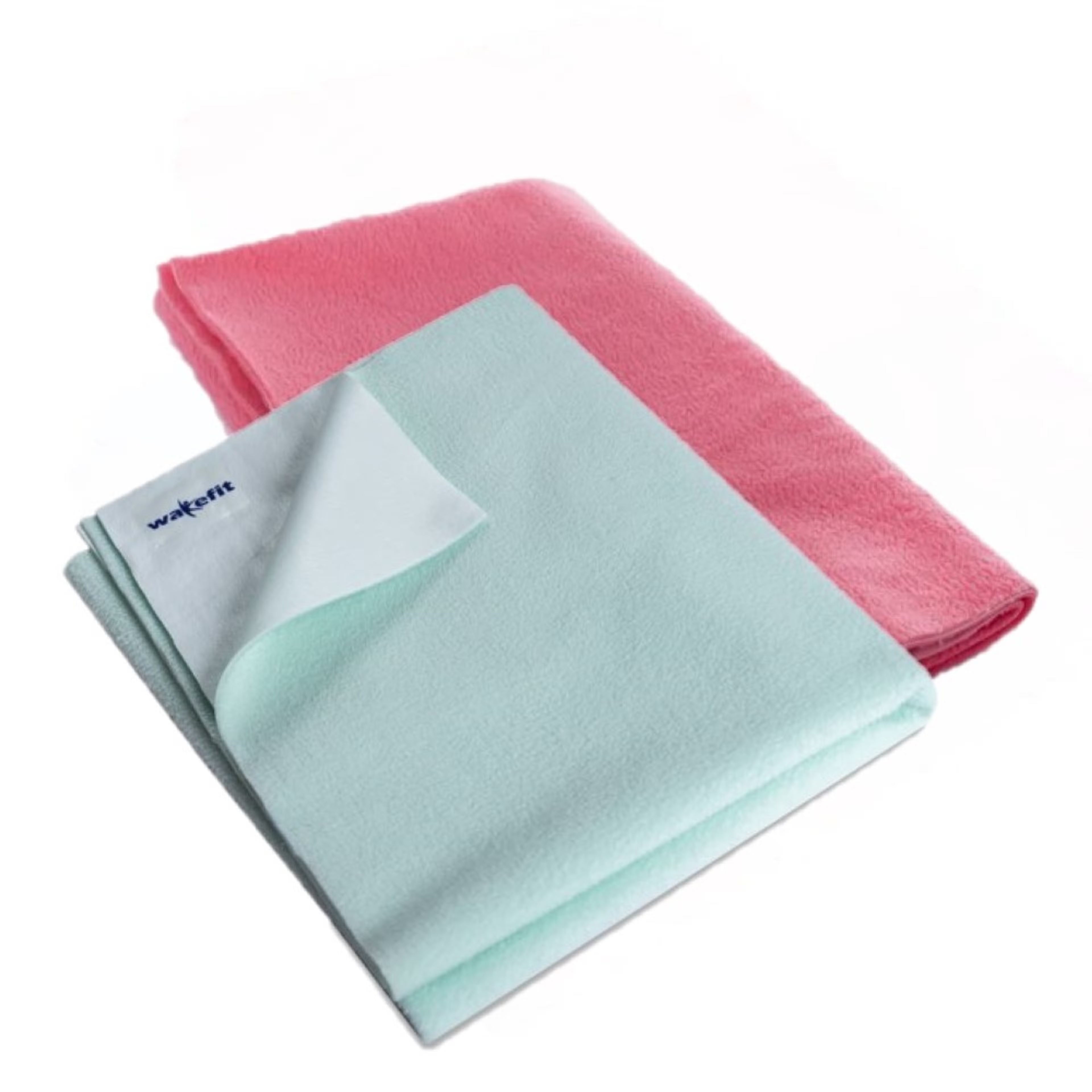 Daffy Waterproof Dry Sheets - Large (1.4m x 1m) (Salmon Rose and Sea Green) (Set of 2) Large, Set of 2, SalmonRose & Seagreen
