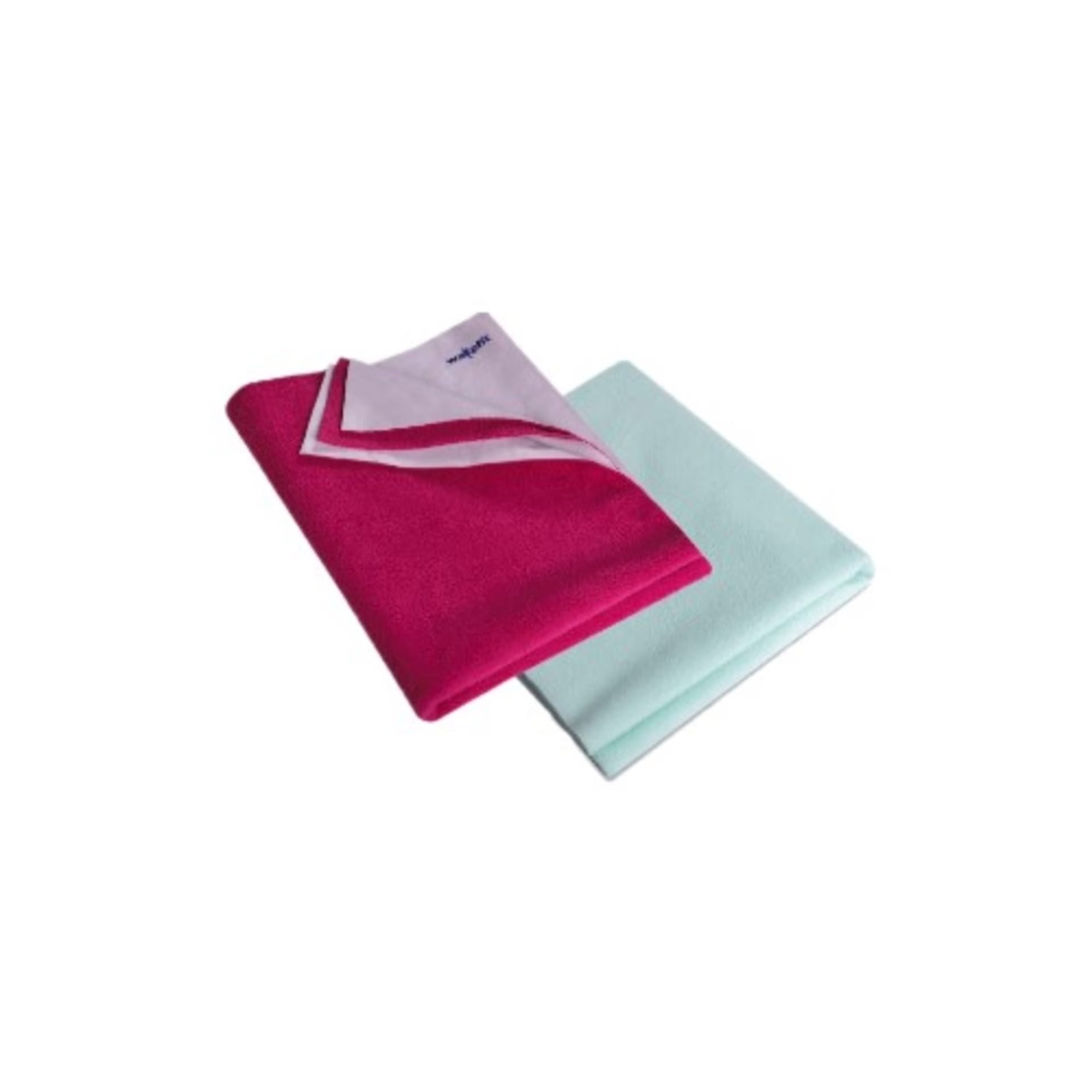 Daffy Waterproof Dry Sheets - Medium (70cm x 1m) (Magenta and Sea Green) (Set of 2) Medium, Set of 2, Magenta & Sea Green
