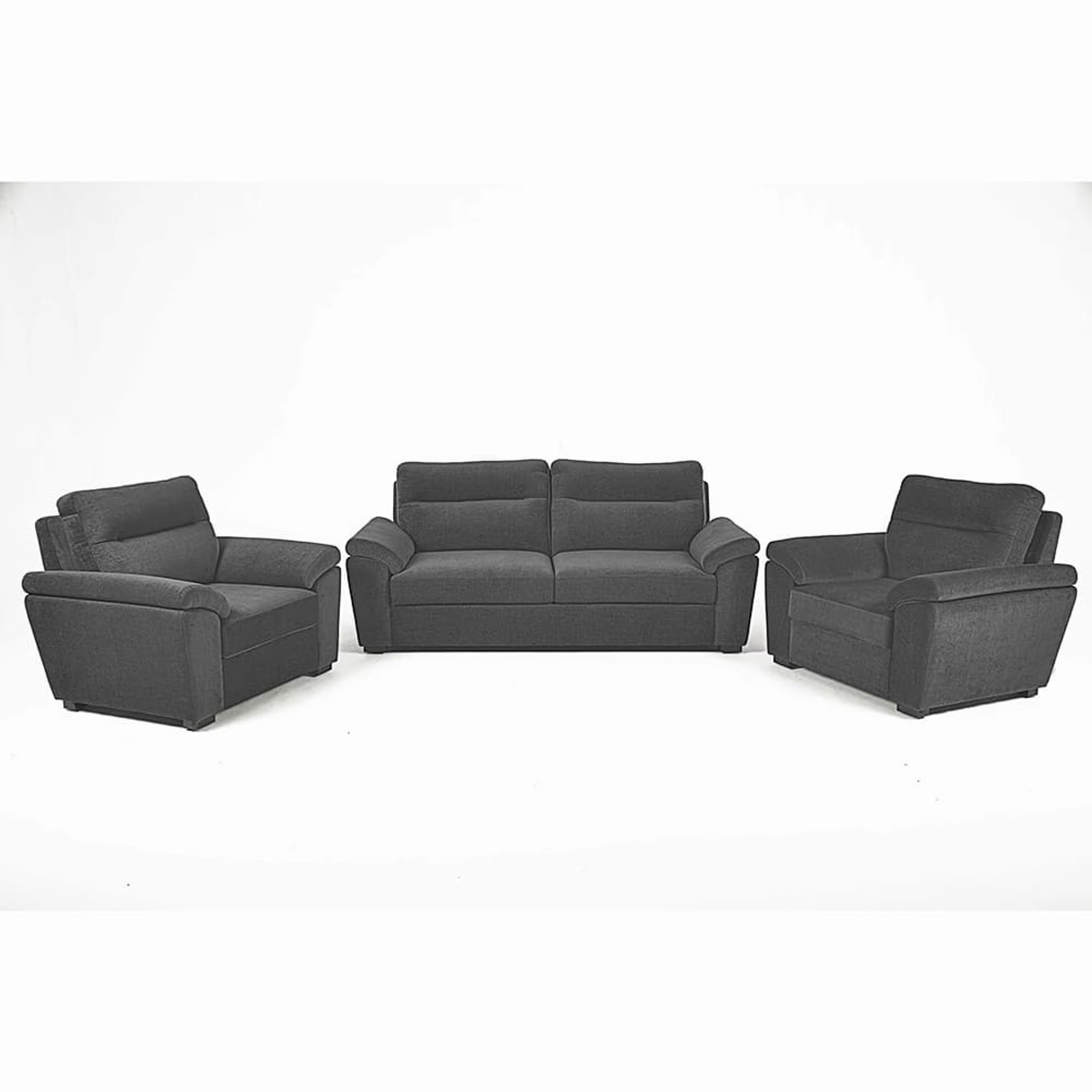 Home 45 Wakefit Lounger Sofa Set (3+1+1) Regular, Set (3+1+1), Malphino Smoke Grey