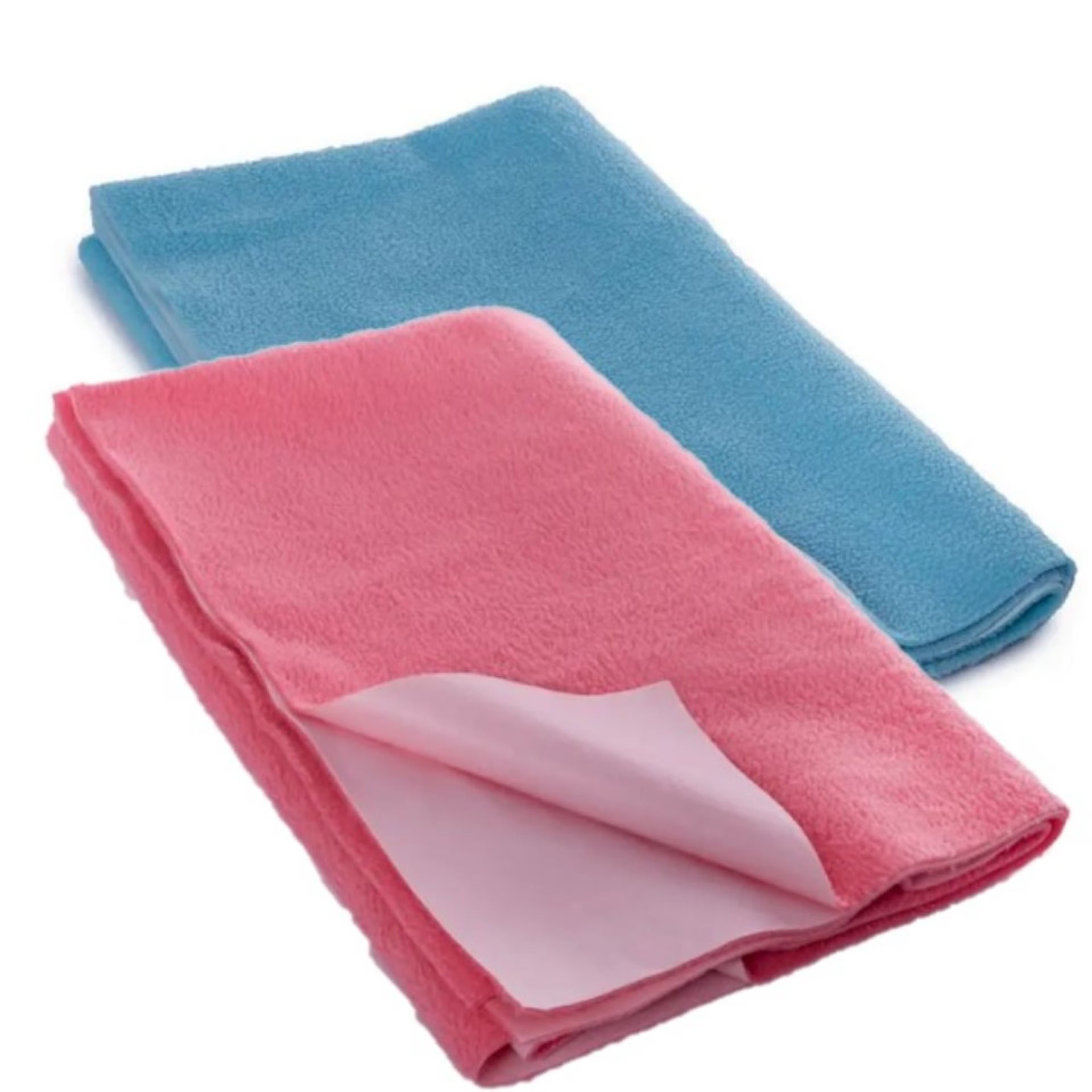Daffy Waterproof Dry Sheets - Extra Large (1.4m x 2m) (Salmon Rose and Aqua Blue) (Set of 2) Extra Large, Set of 2, Salmon Rose & Aqua Blue