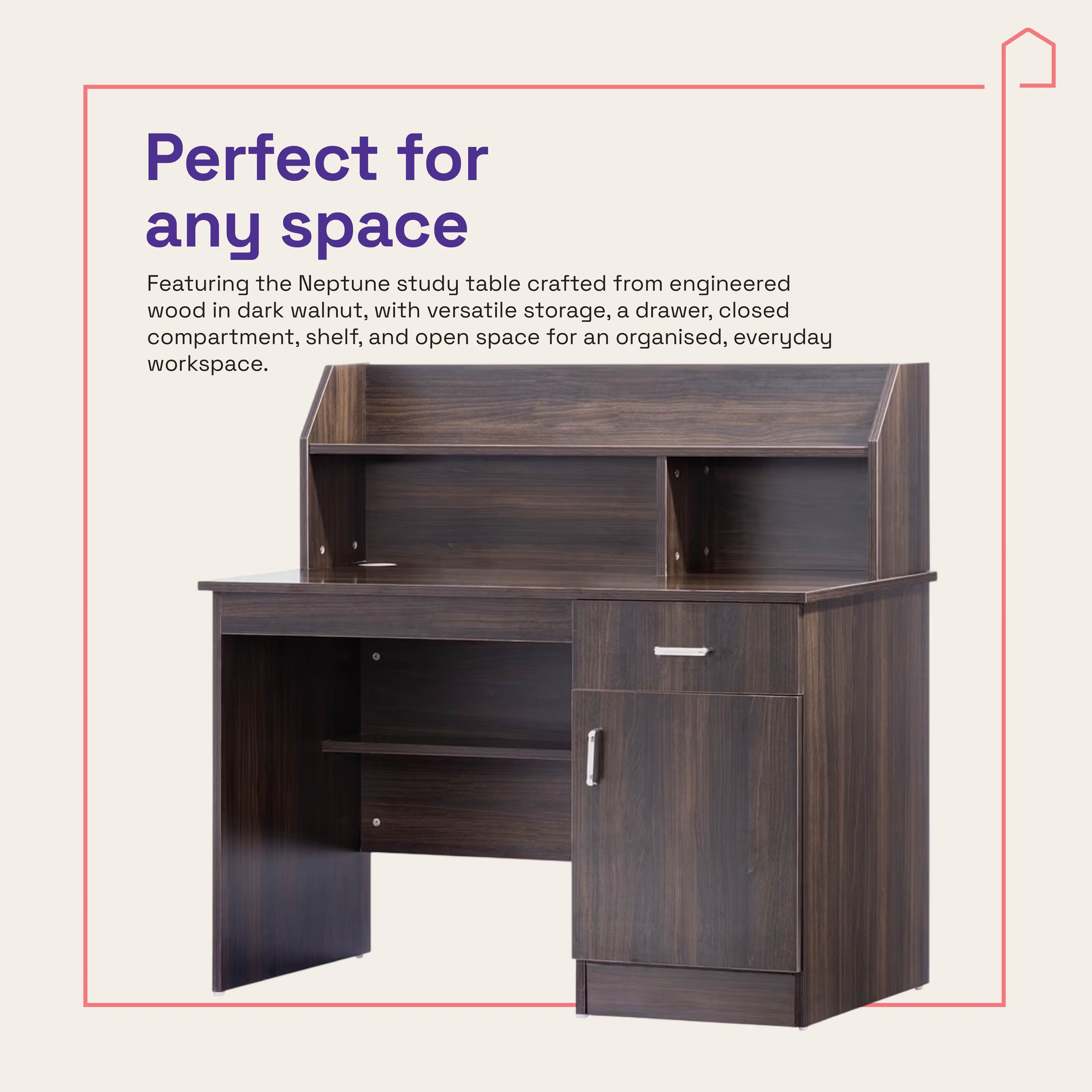 Wakefit Neptune Study Table Dark Walnut 4 Wakefit Neptune Study Table Dark Walnut